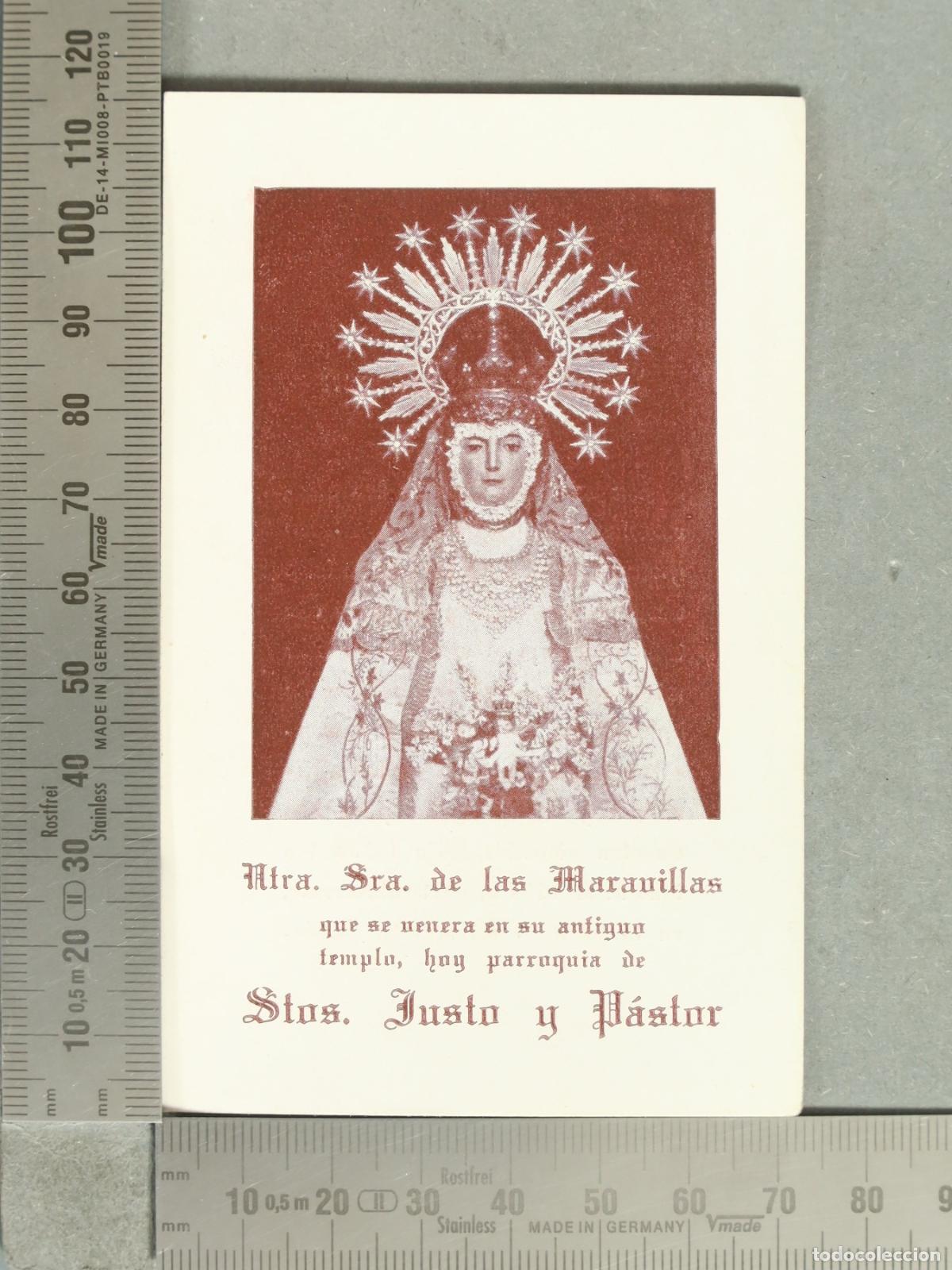 Postales: ESTAMPA. NTRA Sra. de las Maravillas que se venera en su antiguo templo hoy parroquia de Stos. Justo