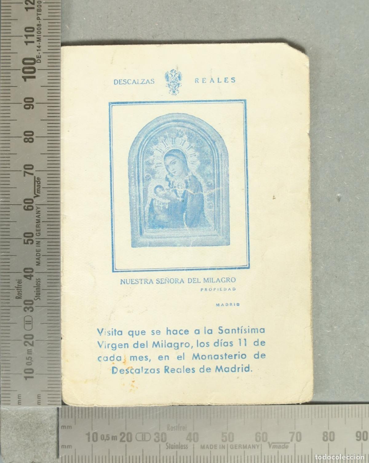 Postales: ESTAMPA. NTRA SRA DEL MILAGRO. DESCALZAS REALES