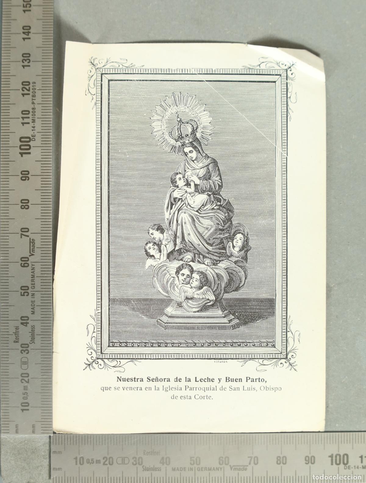 Postales: ESTAMPA. Nuestra Se&ntilde;ora de la Leche y Buen Parto - Bartolom&eacute; V&aacute;zquez MADRID