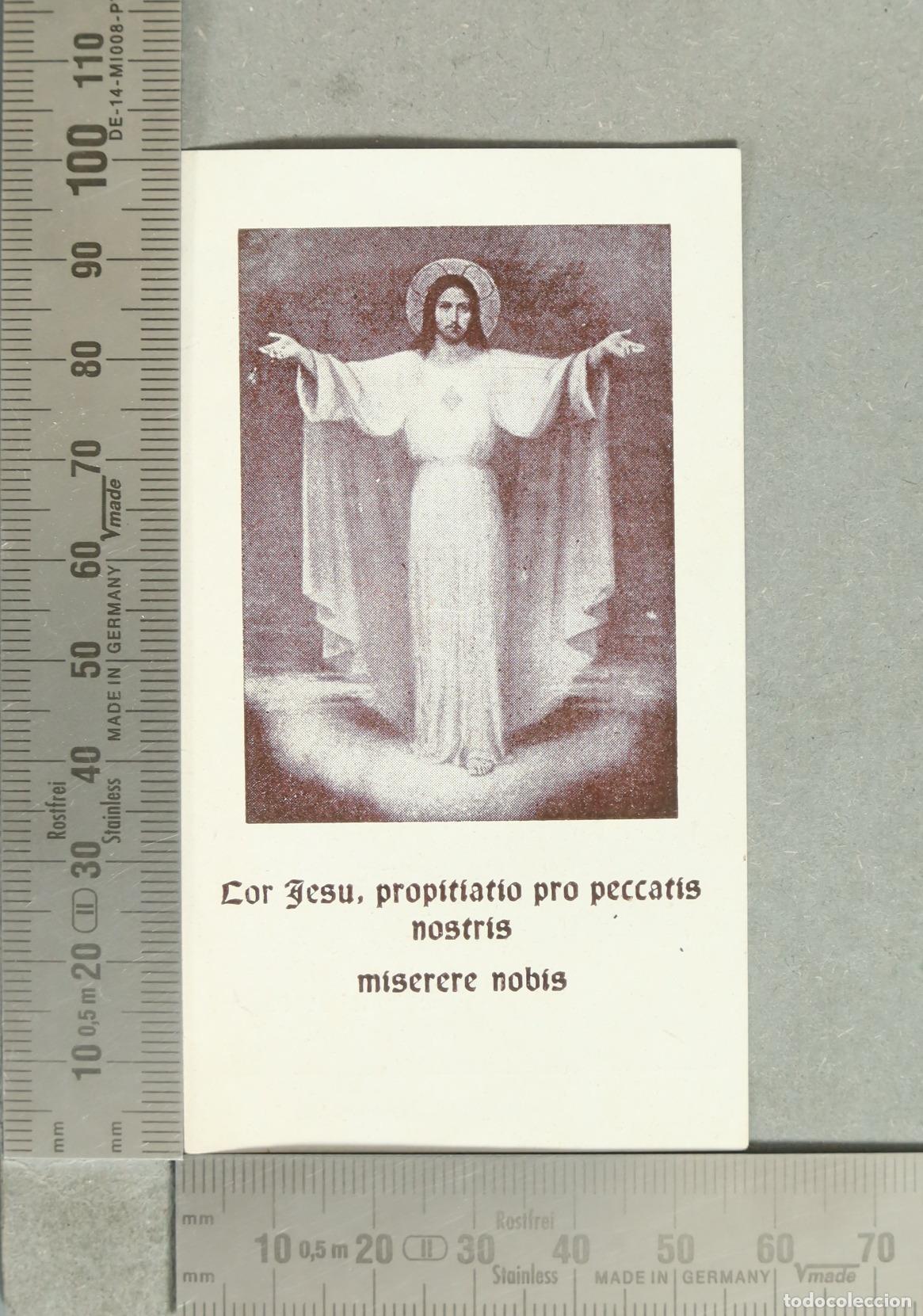 Postales: ESTAMPA. Cor Jesu, propitiatio pro peccatis nostris miserere nobis. NOVENA BARCELONA 1923