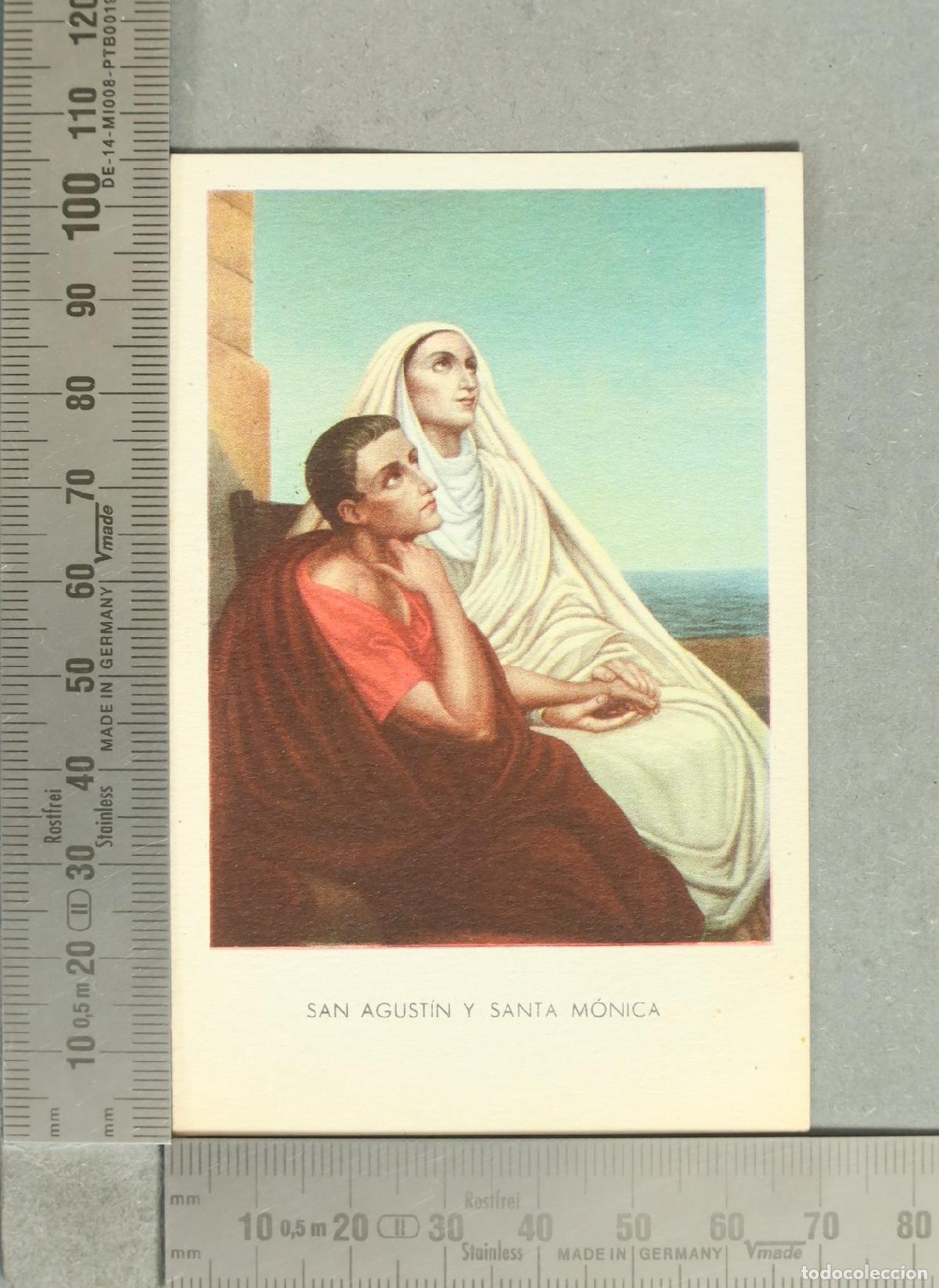 Postales: ESTAMPA. San Agust&iacute;n y Santa M&oacute;nica - Ary Scheffer