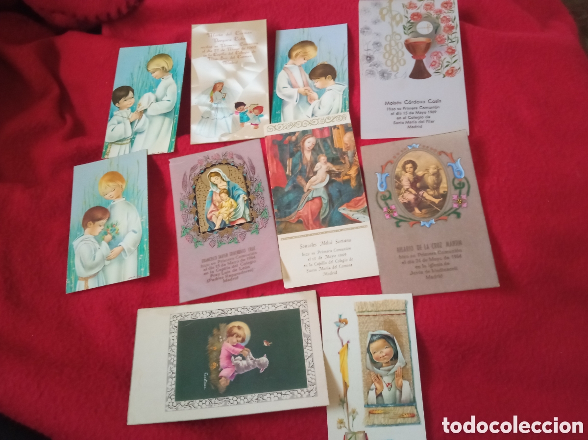 Postales: 101 recordatorios de primera comuni&oacute;n decada de 1960 - Foto 8