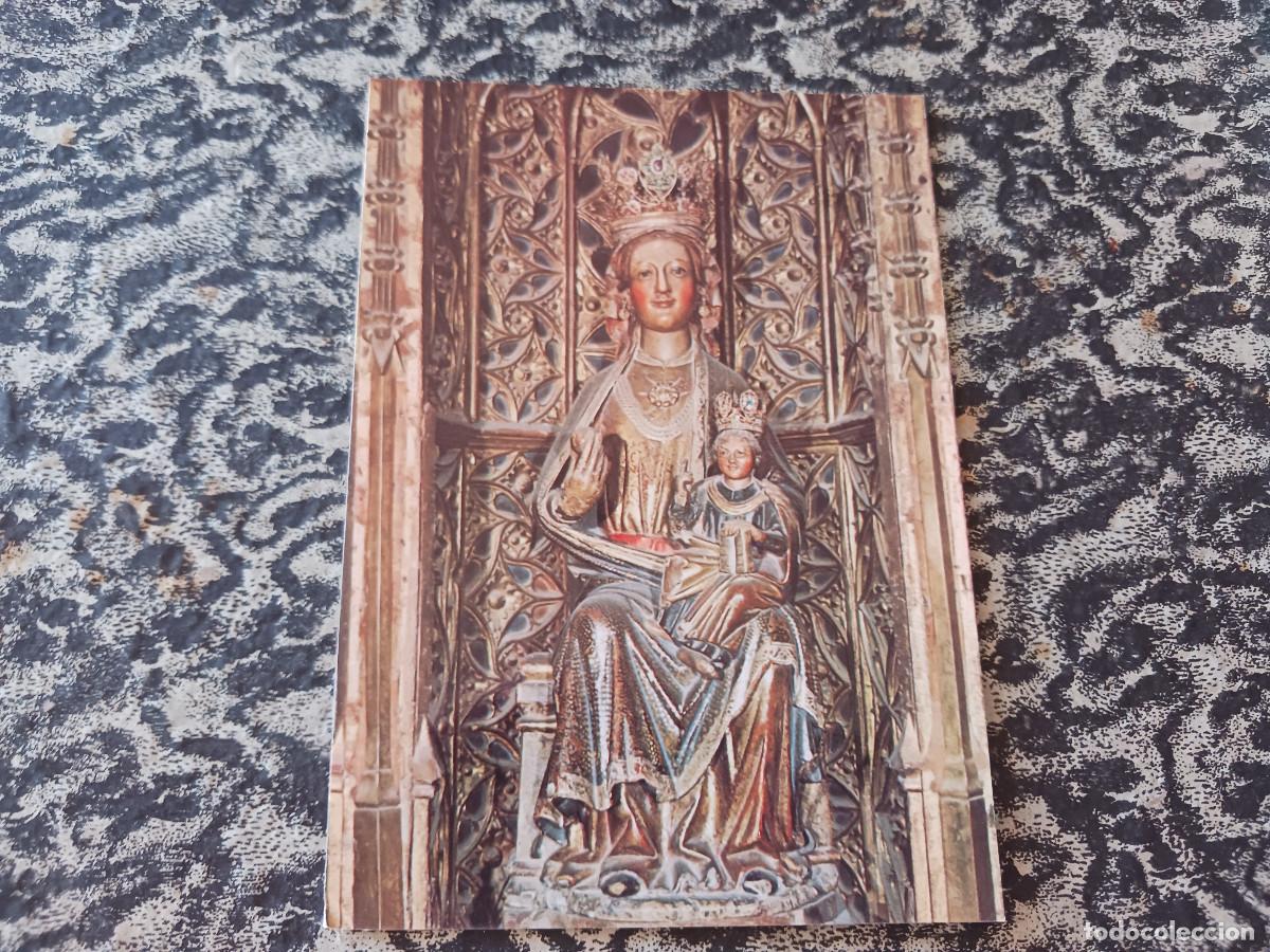 Postales: 4718 olite, Iglesia parroquial de Sta, Mar&iacute;a la Real. Retablo mayor, Talla de la virgen, col. perla