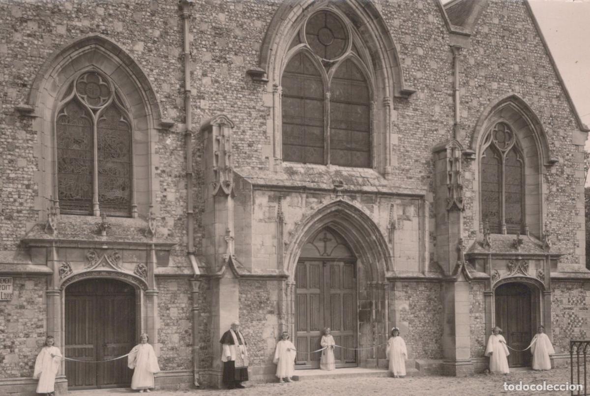 Postales: Gothic Church Facade Architecture Religious Figures Unposted *YAB120
