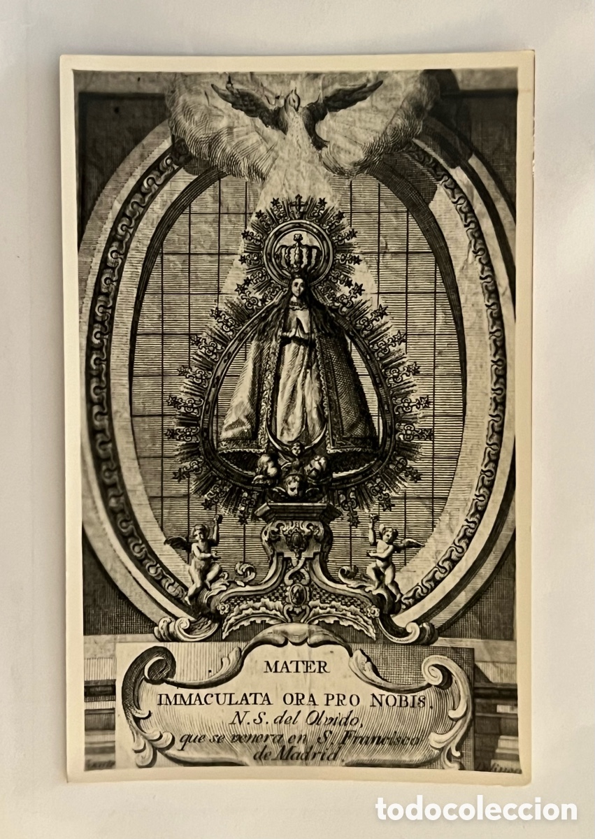 Postales: NUESTRA SE&Ntilde;ORA DEL OLVIDO, que se venera en el Convento de San Francisco. Foto Palomeque (h.1940?)