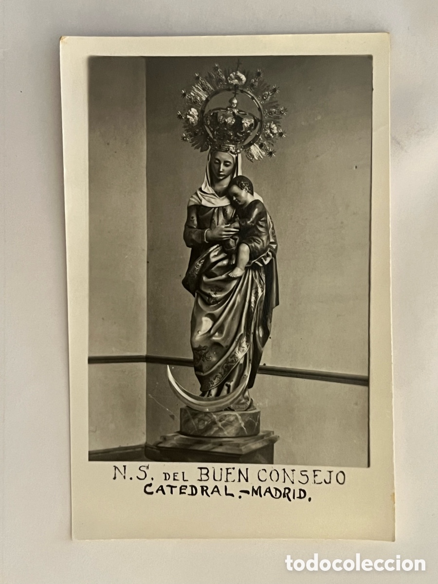 Postales: N.S. DEL BUEN CONSEJO. CATEDRAL MADRID. FOTO PALOMEQUE (h.1940?)