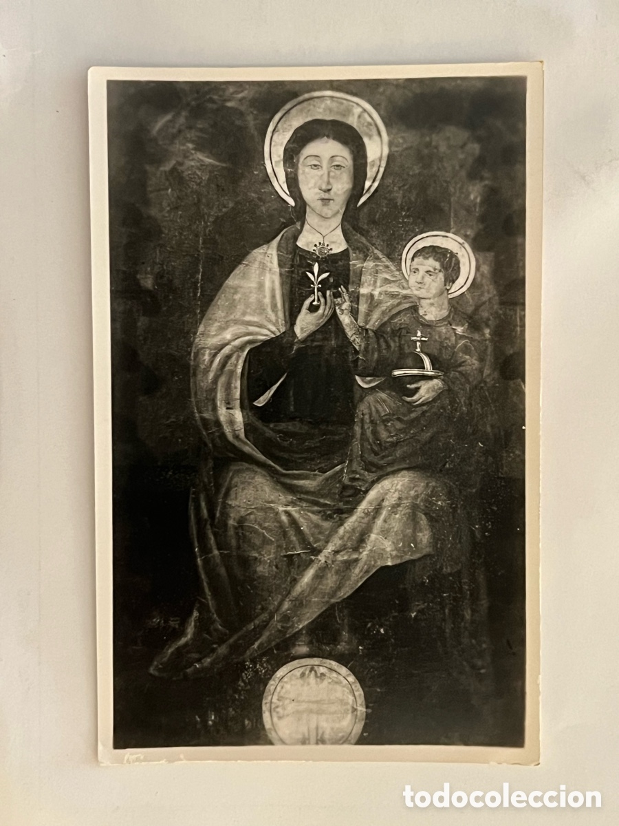 Postales: VIRGEN DE LA FLOR DE LIS. Catedral de la Almudena. Foto Palomeque. (h.1940?)