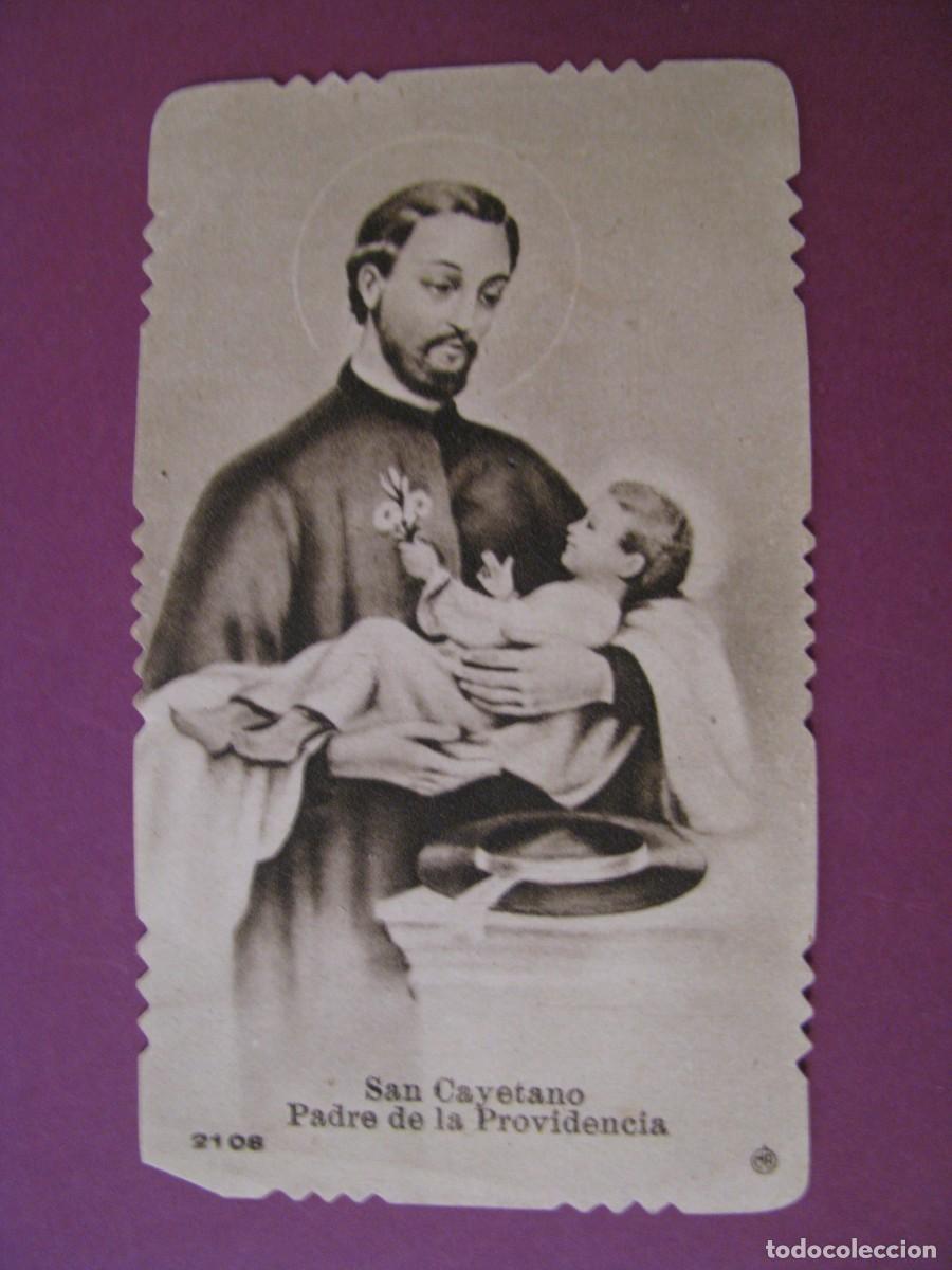 Postales: ESTAMPA RELIGIOSA. SAN CAYETANO, PADRE DE LA PROVIDENCIA. 9X5,5 CM