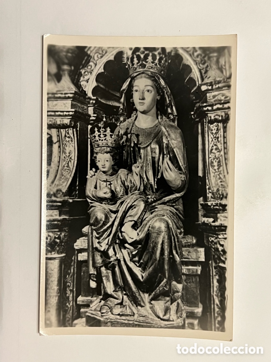 Postales: EL CASAR (GUADALAJARA) V&Iacute;RGEN DE LA ANTIGUA. Foto Palomeque (h.1940?) Med&iacute;das: 14 x 9 cm