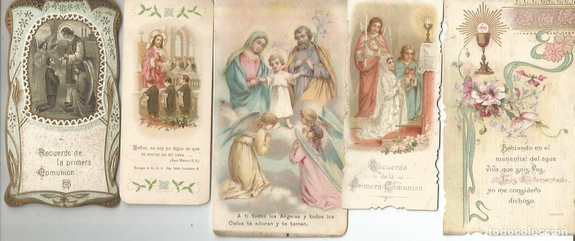 Postales: 13 RECORDATORIOS PRIMERA COMUNI&Oacute;N A&Ntilde;OS 1905 a 1933
