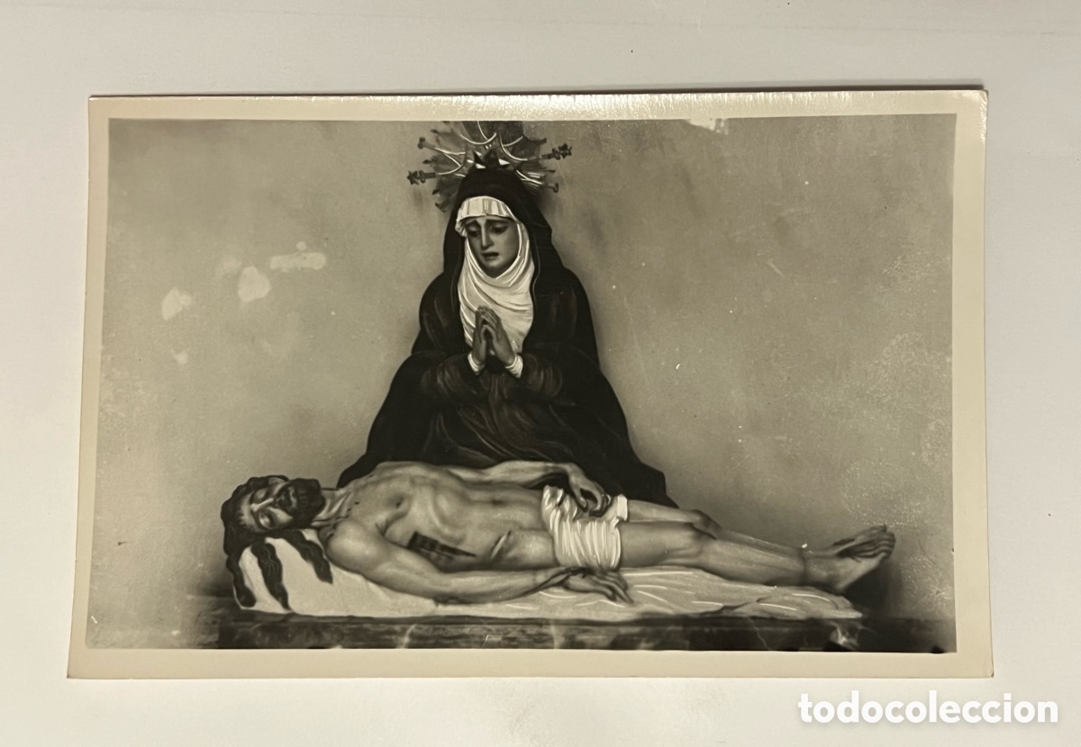 Postales: &Uacute;SANOS (Guadalajara) V&Iacute;RGEN DE LAS ANGUSTIAS.. Foto Palomeque (h.1940?) Med&iacute;das: 14 x 9