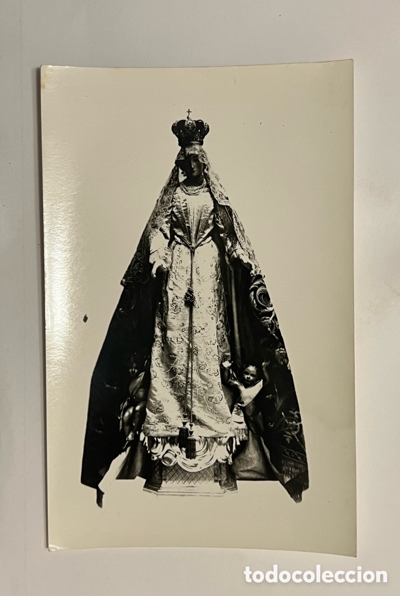 Postales: VIRGEN DEL AMOR HERMOSO. Foto Palomeque. (h.1940?) Med&iacute;das: 14 x 9 cm.,