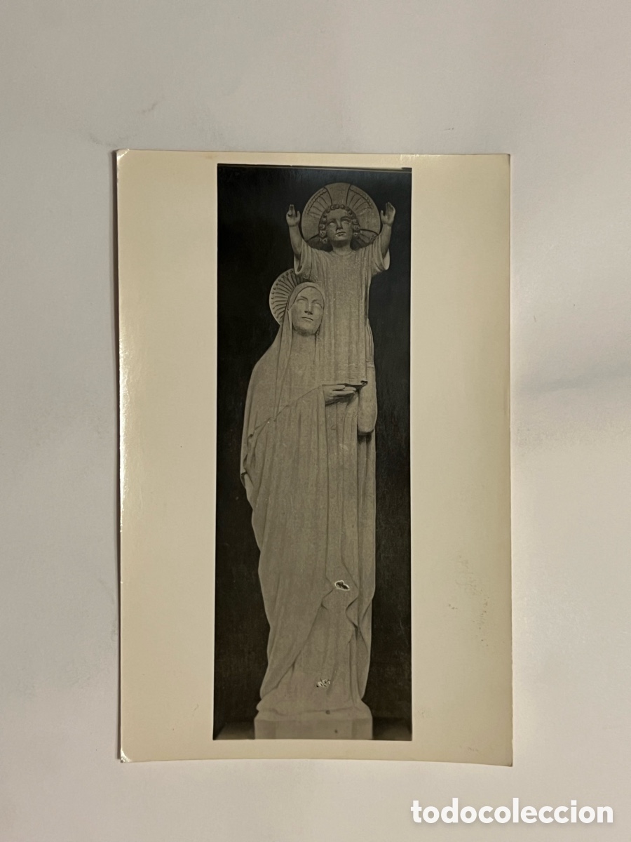 Postales: VIRGEN D&rsquo;ALIOT. PAR&Iacute;S. Foto Palomeque. (h.1940?) Med&iacute;das: 14 x 9 cm.,