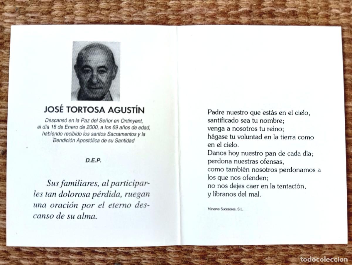Postales: ONTINYENT - ESQUELA - IN MEMORIAN DE SE&Ntilde;OR FALLECIDO EN 2000