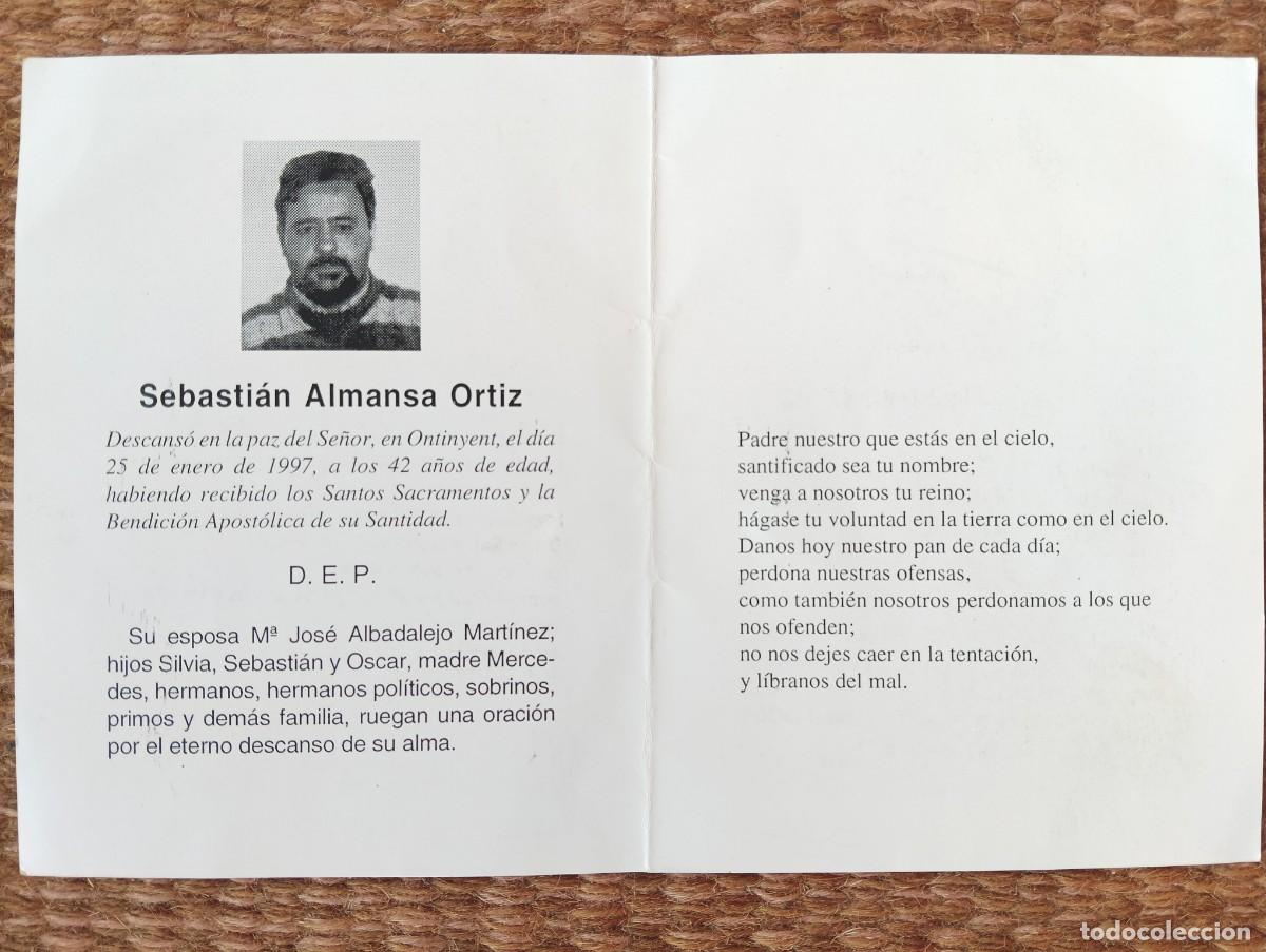 Postales: ONTINYENT - ESQUELA - IN MEMORIAN DE SE&Ntilde;OR FALLECIDO EN 1997