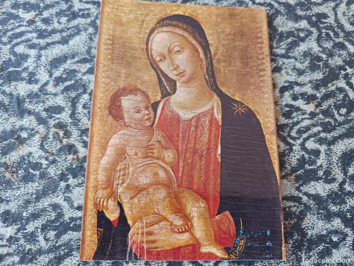 Postales: Pinacoteca de Montserrat. Madonina de Mateo de Giovanni Escudo de Oro