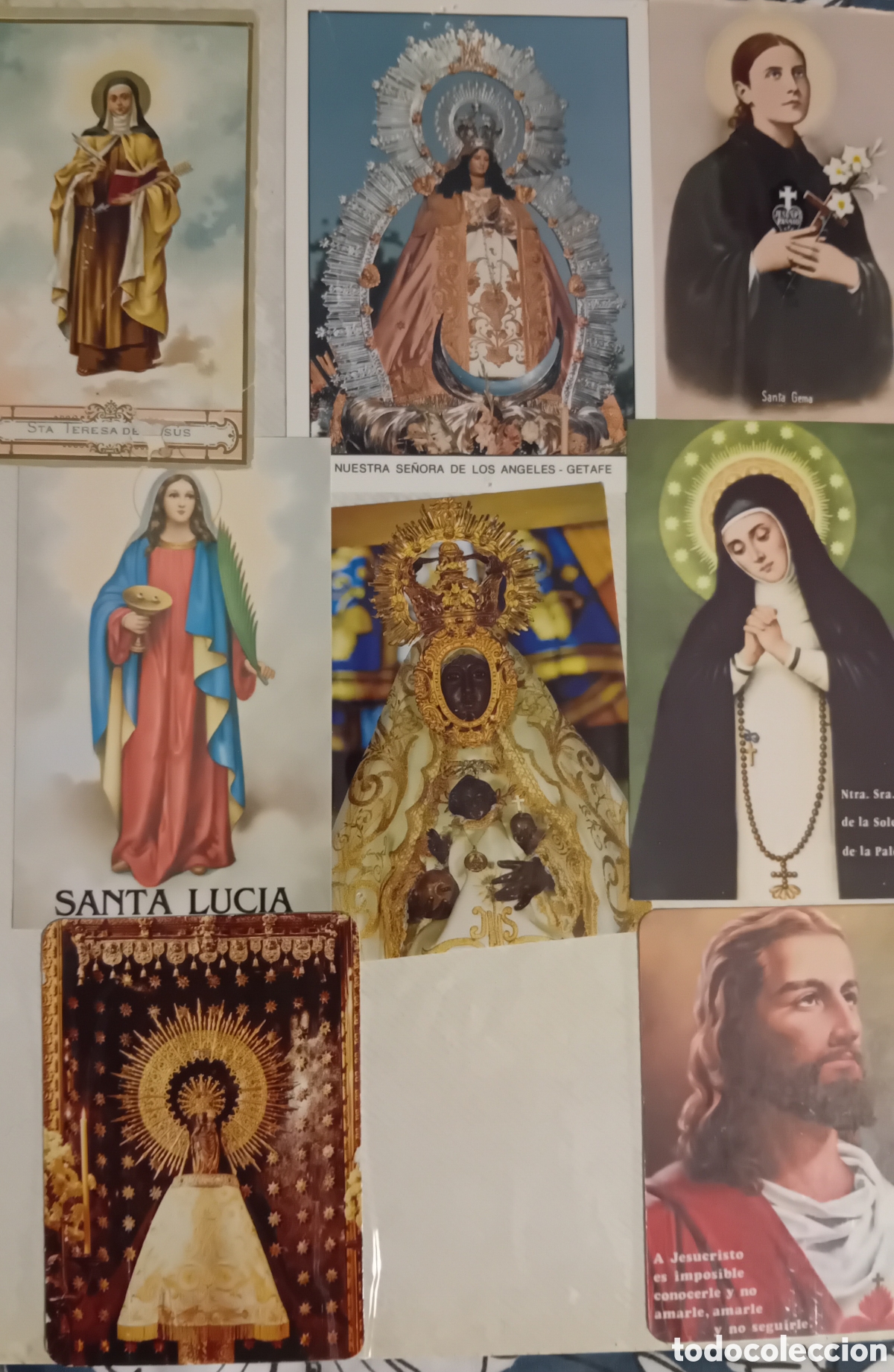 Postales: 75 Estampas religiosas antiguas variadas. - Foto 2