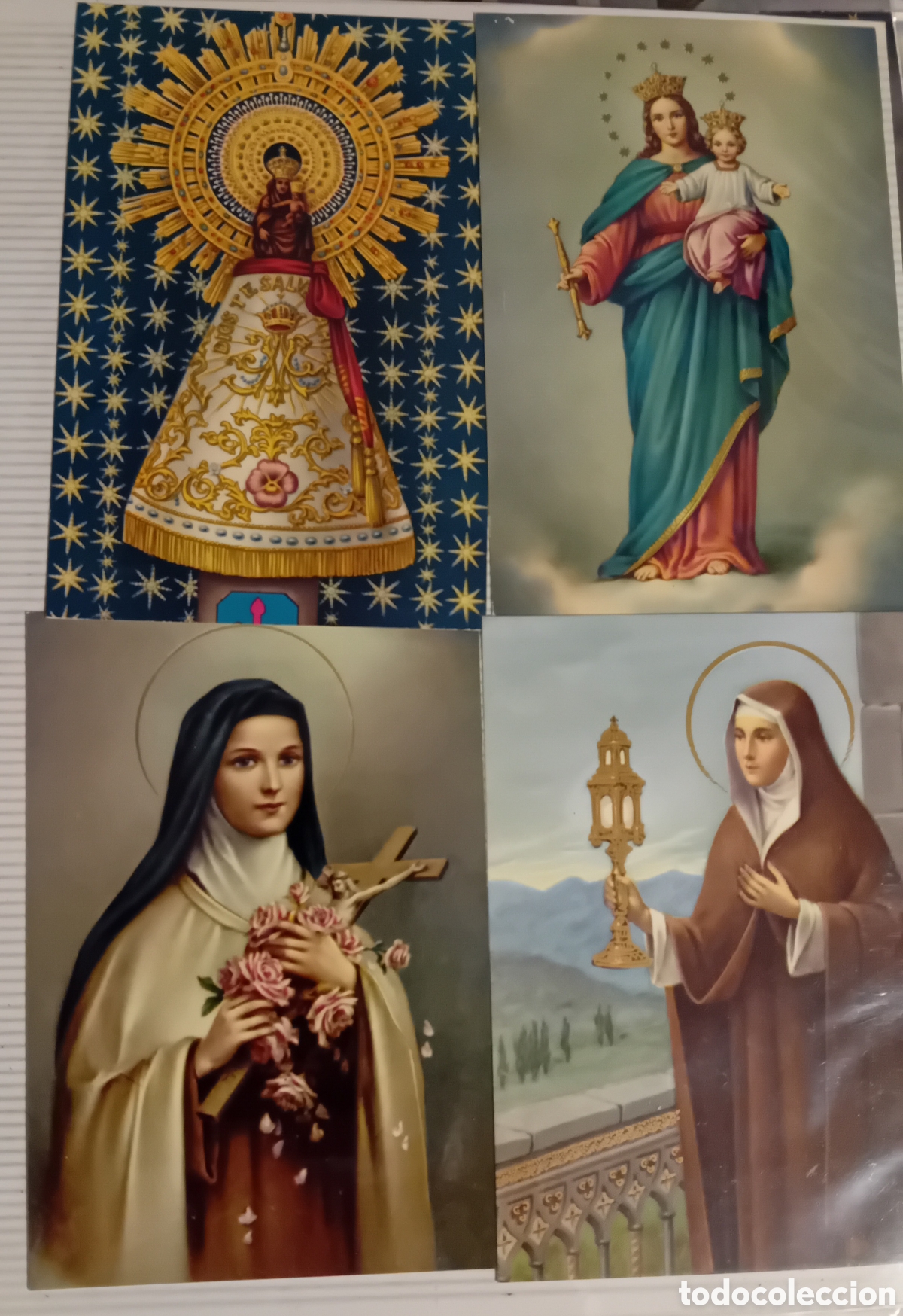 Postales: 75 Estampas religiosas antiguas variadas. - Foto 11