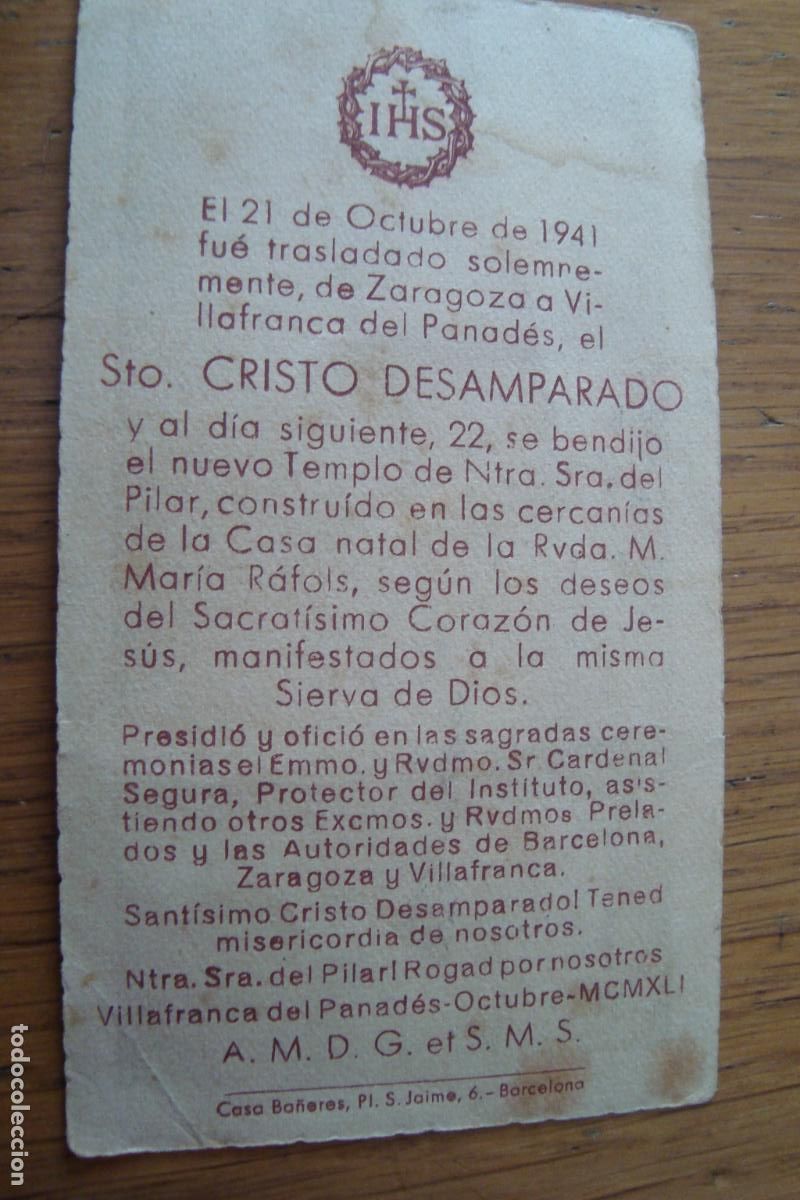 Postales: SOLEMNE TRASLADO CRISTO DESAMPARADO DE ZARAGOZA A VILLAFRANCA PANADES 1941.