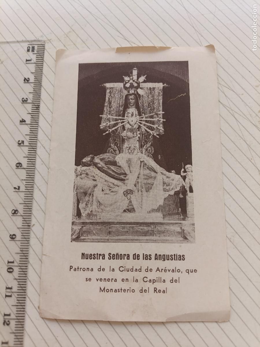 Postales: Estampa antigua. Virgen de las Angustias, Ar&eacute;valo, Avila