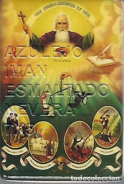 Cartoline: AZULEJO IMAN PARA NEVERA ESMALTADO MOTIVO RELIGIOSO 7X5 U92