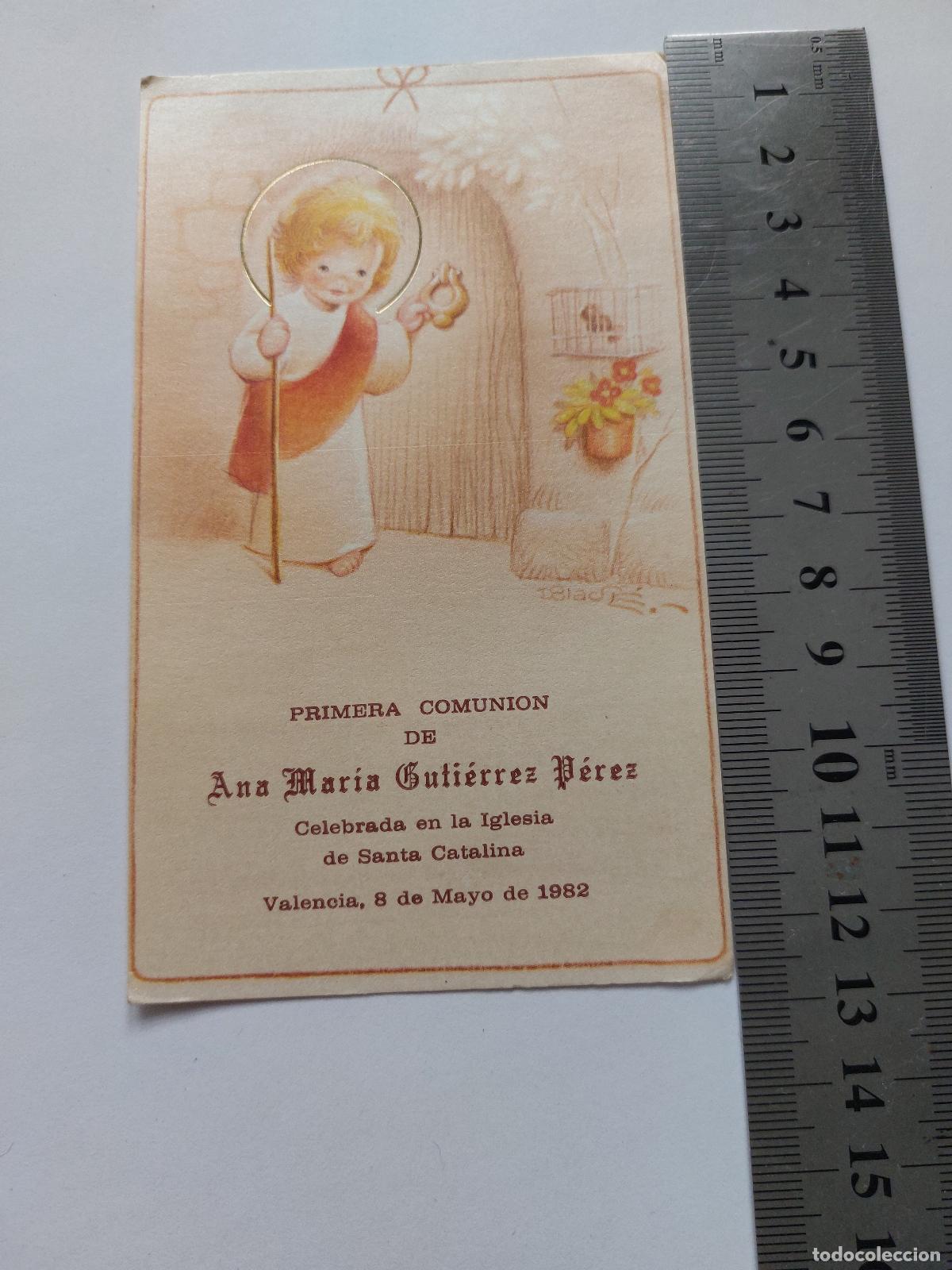 Postales: Estampa de Primera Comuni&oacute;n con ilustraci&oacute;n de ni&ntilde;o Jes&uacute;s