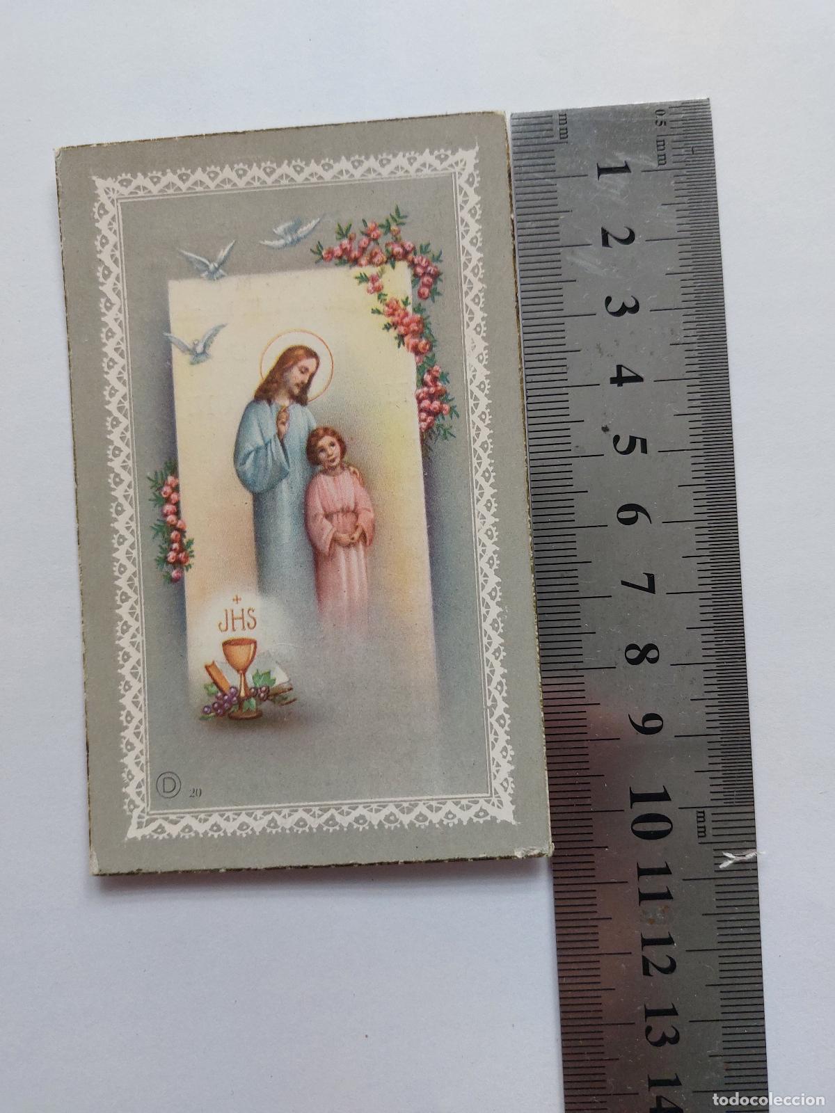 Postales: Estampa de recuerdo de Primera Comuni&oacute;n del Colegio de los HH. Maristas
