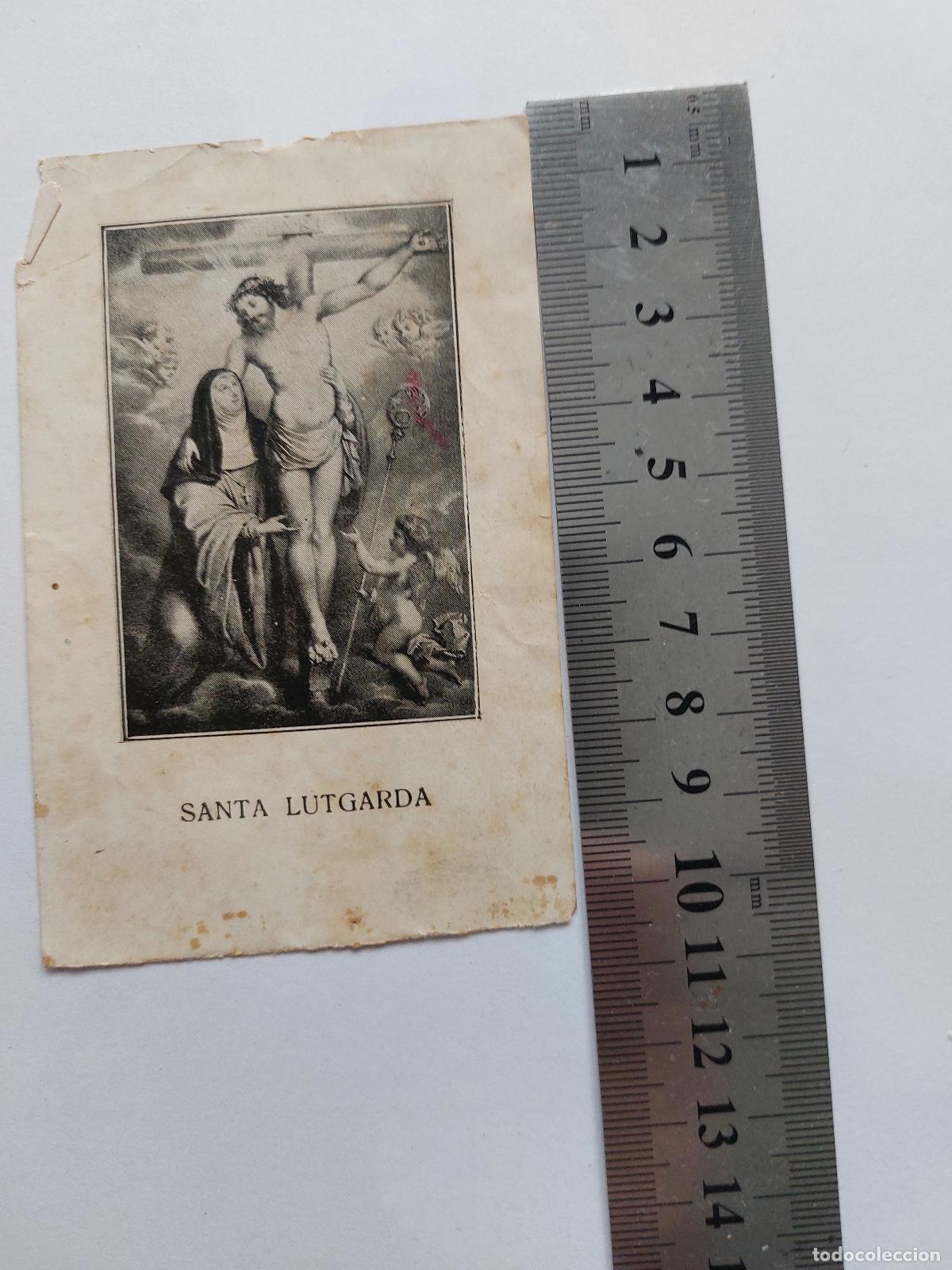 Postales: Estampa religiosa de Santa Lutgarda, arte sacro devocional