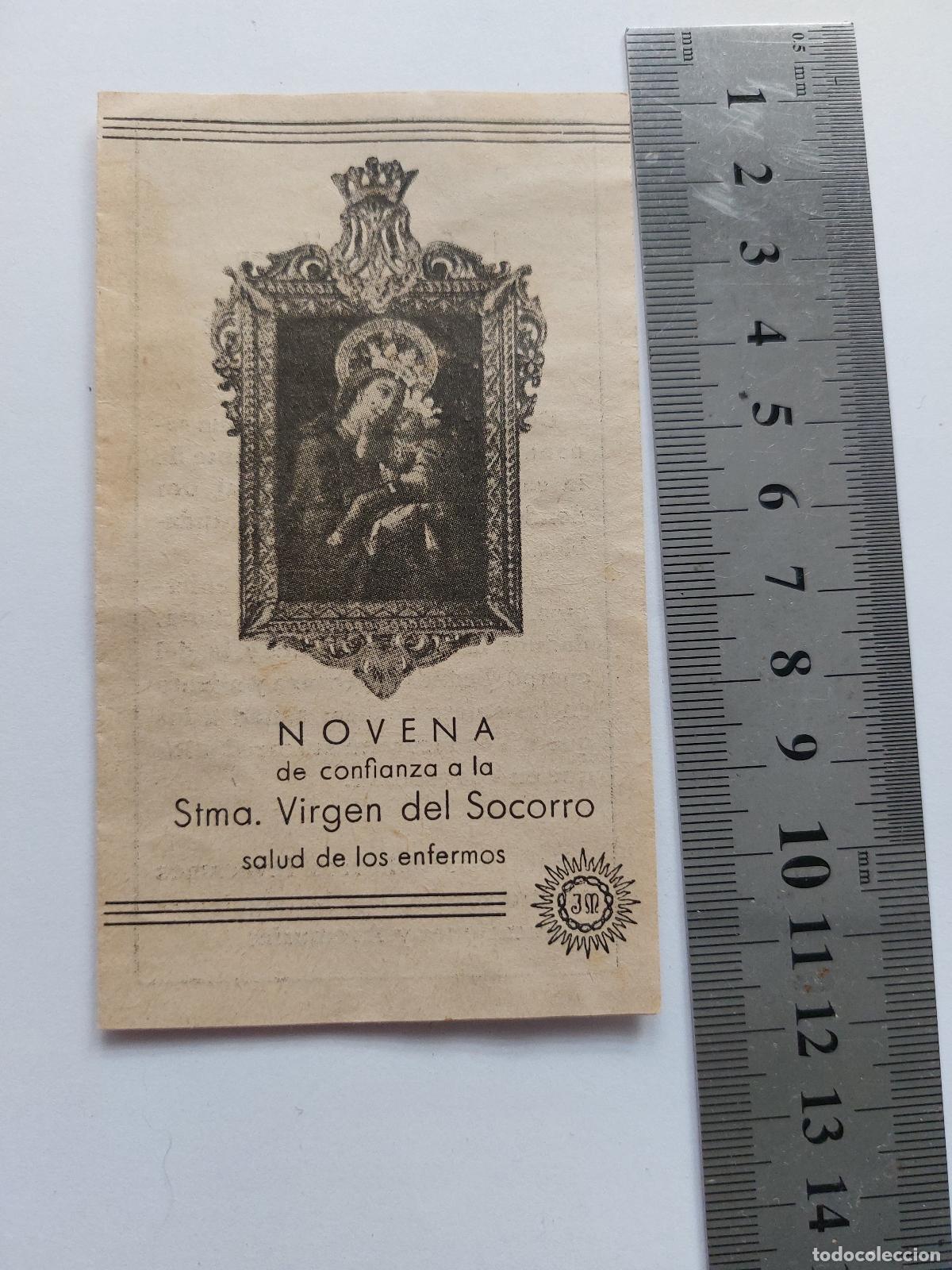 Postales: Estampa folleto de Novena de confianza a la Sant&iacute;sima Virgen del Socorro