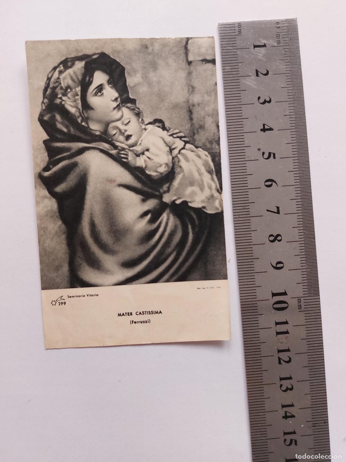 Postales: Estampa Mater Castissima de Ferruzzi Seminario Vitoria