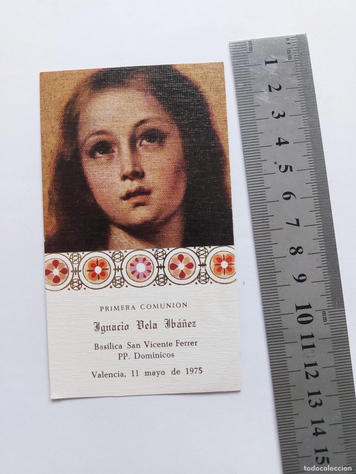 Postales: Estampa de recuerdo de Primera Comuni&oacute;n Ignacio Vela Ib&aacute;&ntilde;ez en Valencia