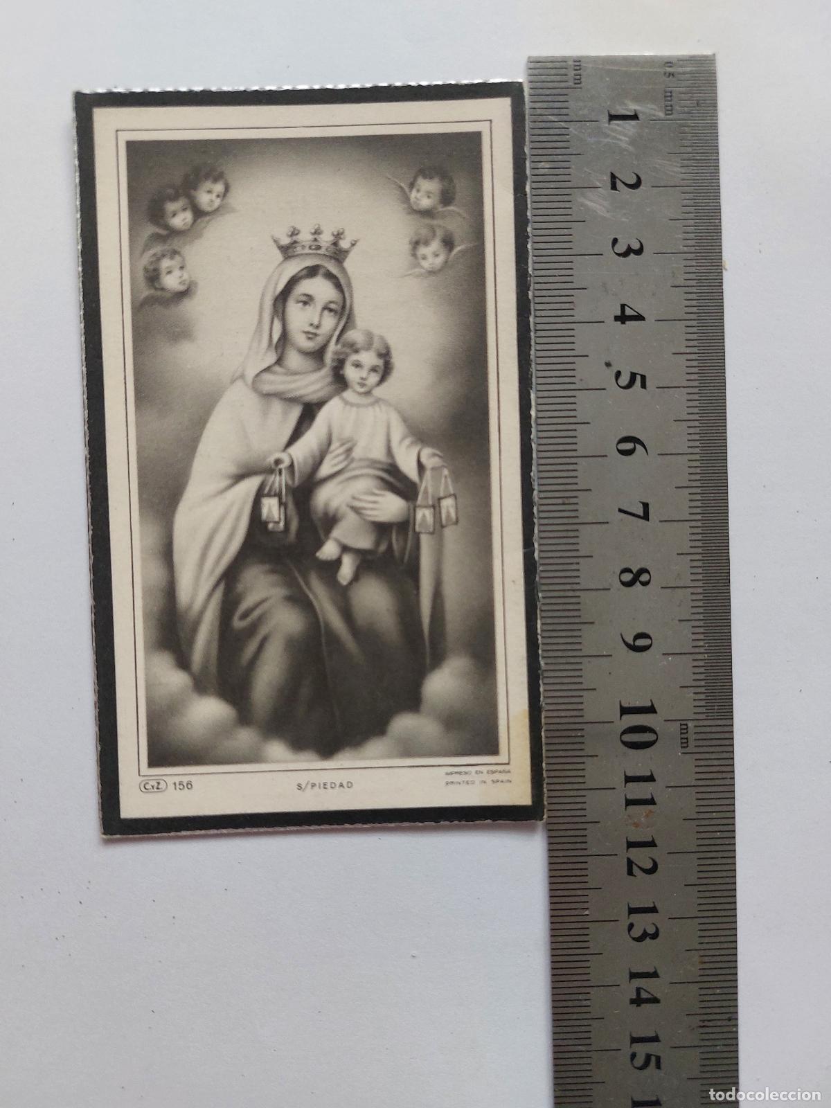 Postales: Estampa de arte religioso con Virgen con Ni&ntilde;o y Jes&uacute;s rezando