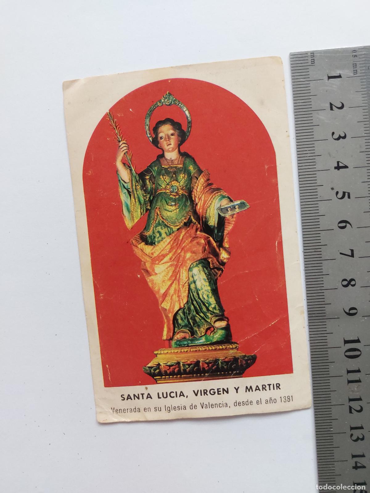 Postales: Estampa religiosa de Santa Luc&iacute;a, Virgen y M&aacute;rtir en Valencia