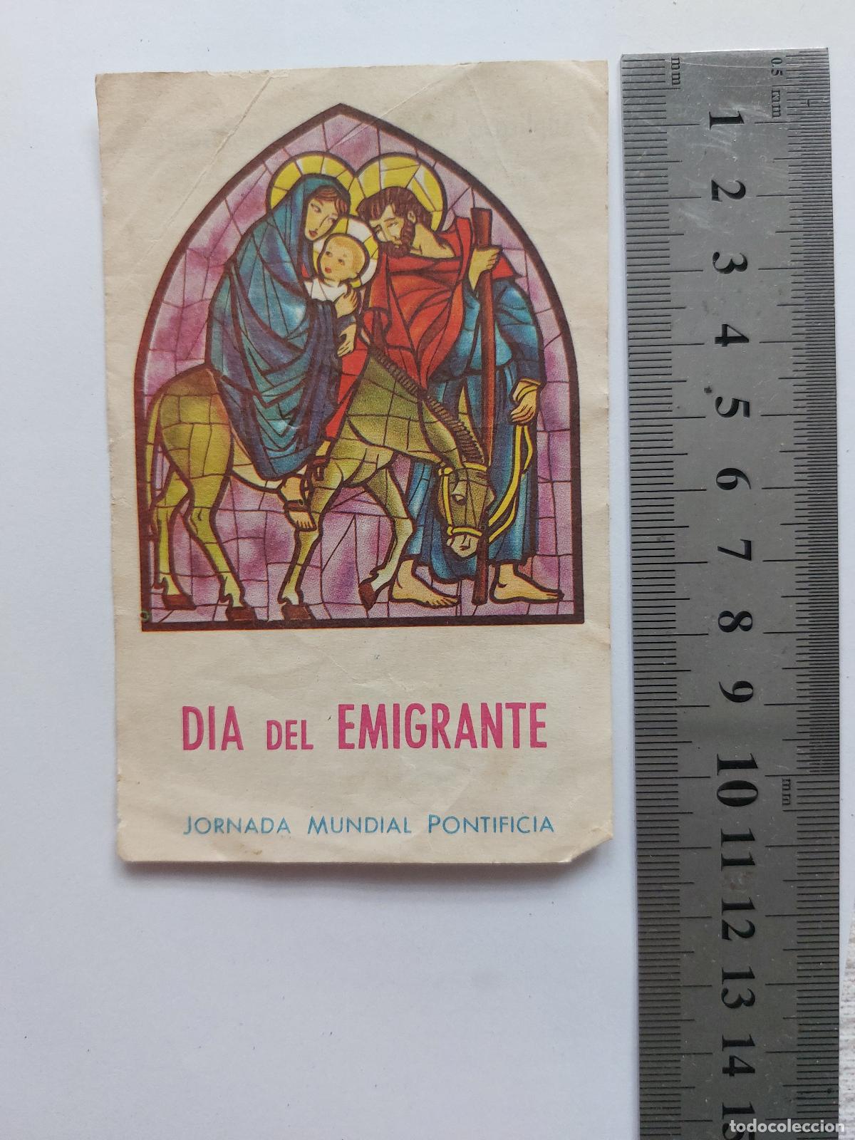 Postkarten: Estampa D&iacute;a del Emigrante con Oraci&oacute;n Religiosa