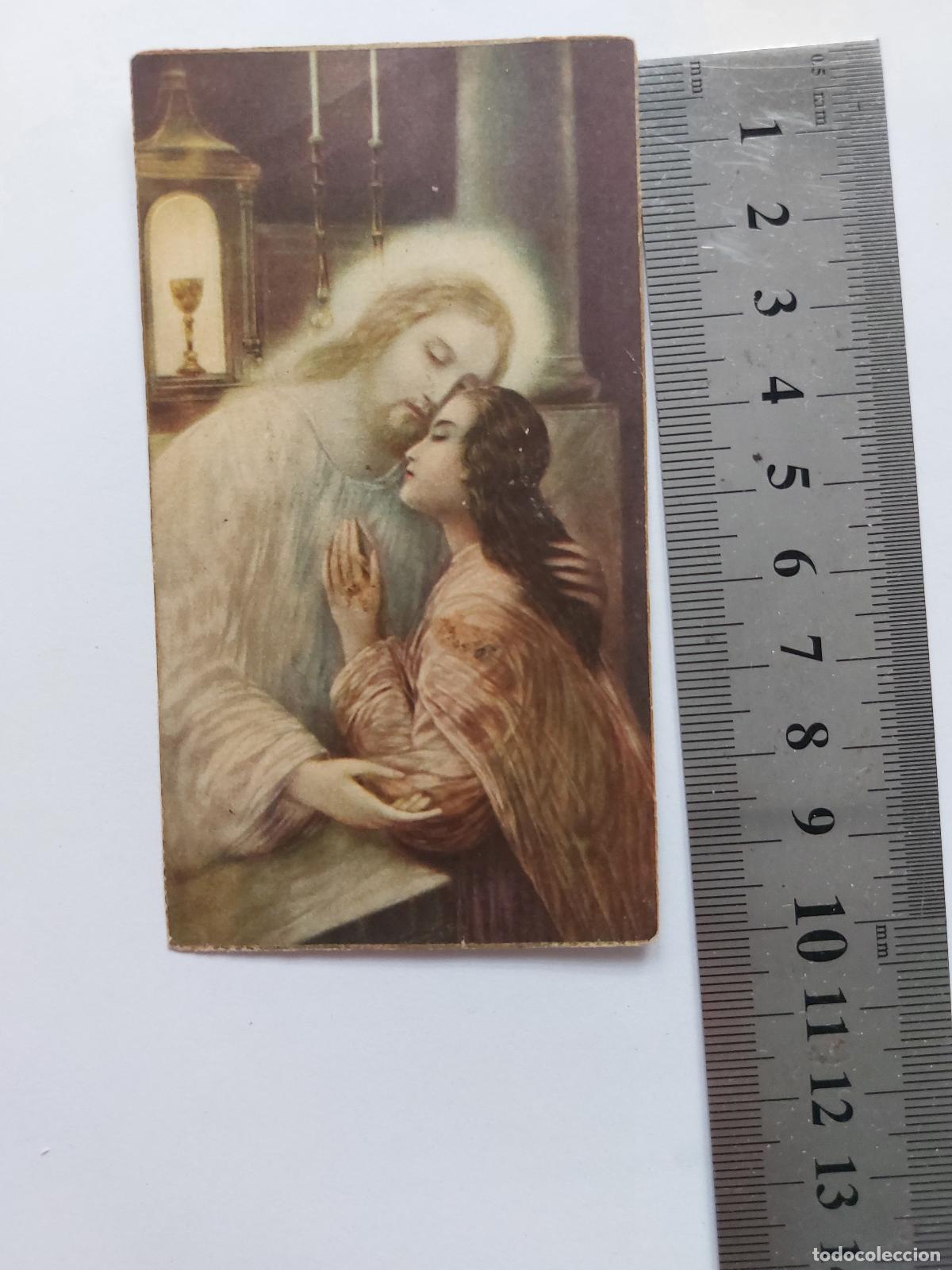 Postcards: Estampa de recuerdo de primera comuni&oacute;n en Colegio Asilo Marqu&eacute;s de Campo