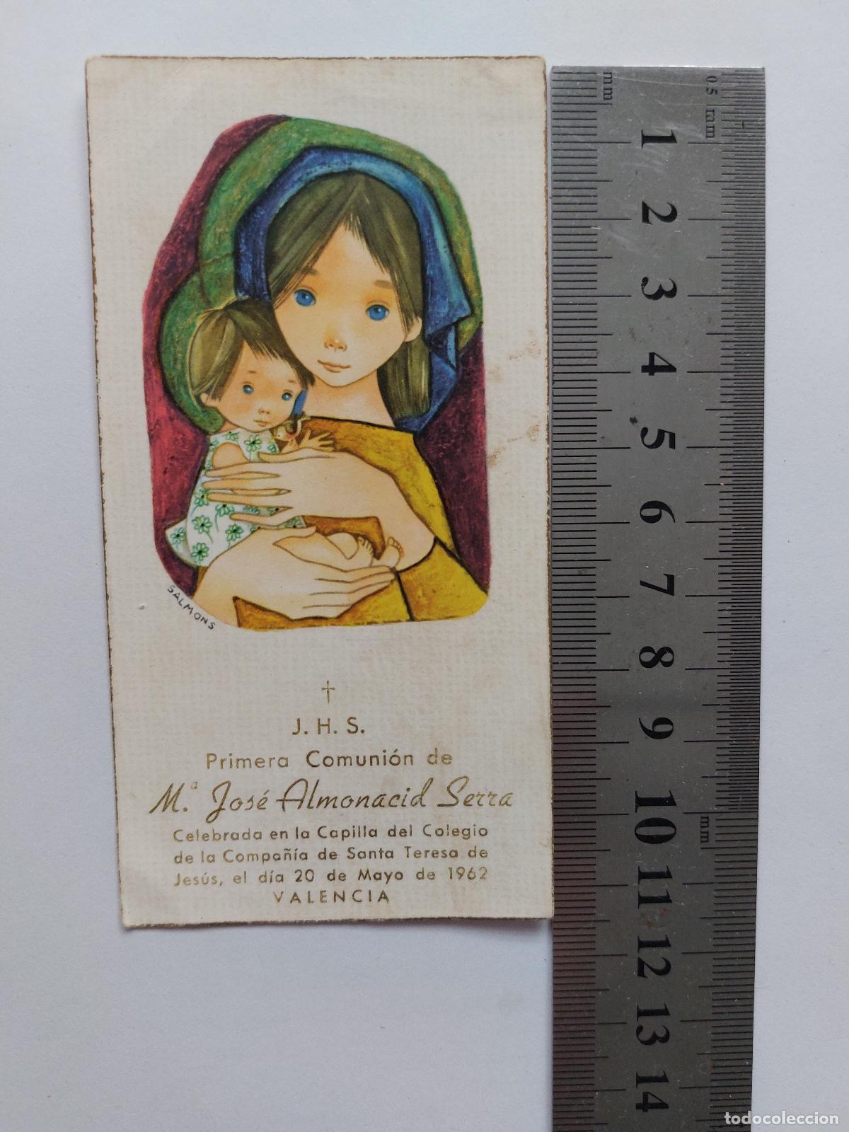 Postcards: Estampa de recordatorio de primera comuni&oacute;n en Valencia