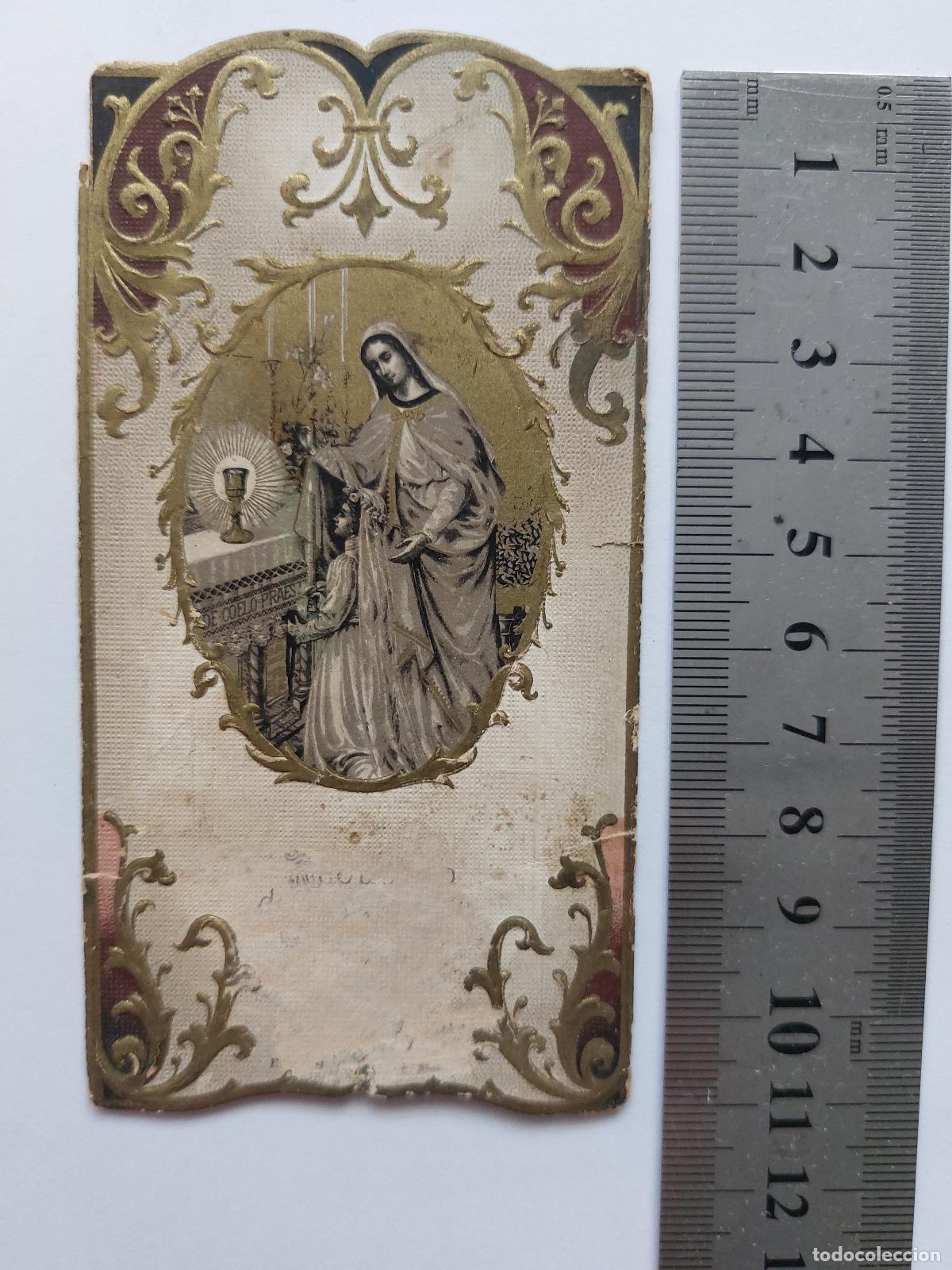 Postais: Estampa antigua de estampa religiosa con la Virgen Mar&iacute;a