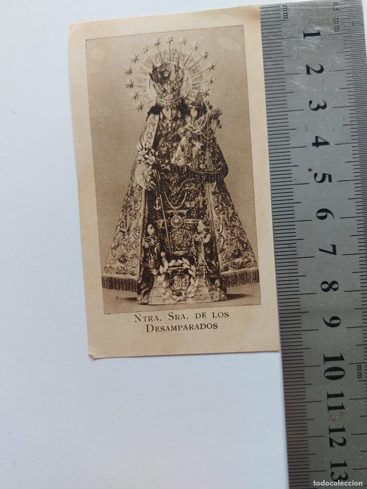 Postais: Estampa de Nuestra Se&ntilde;ora de los Desamparados con oraci&oacute;n