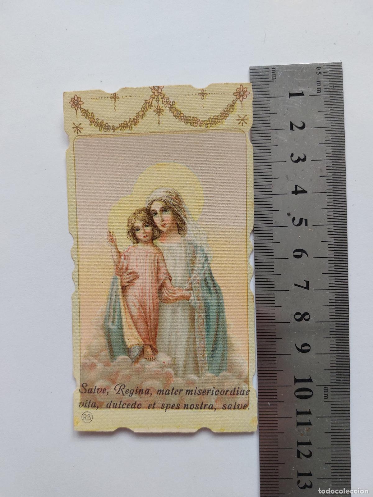Postais: Estampa con imagen de la Virgen Mar&iacute;a y el Ni&ntilde;o Jes&uacute;s