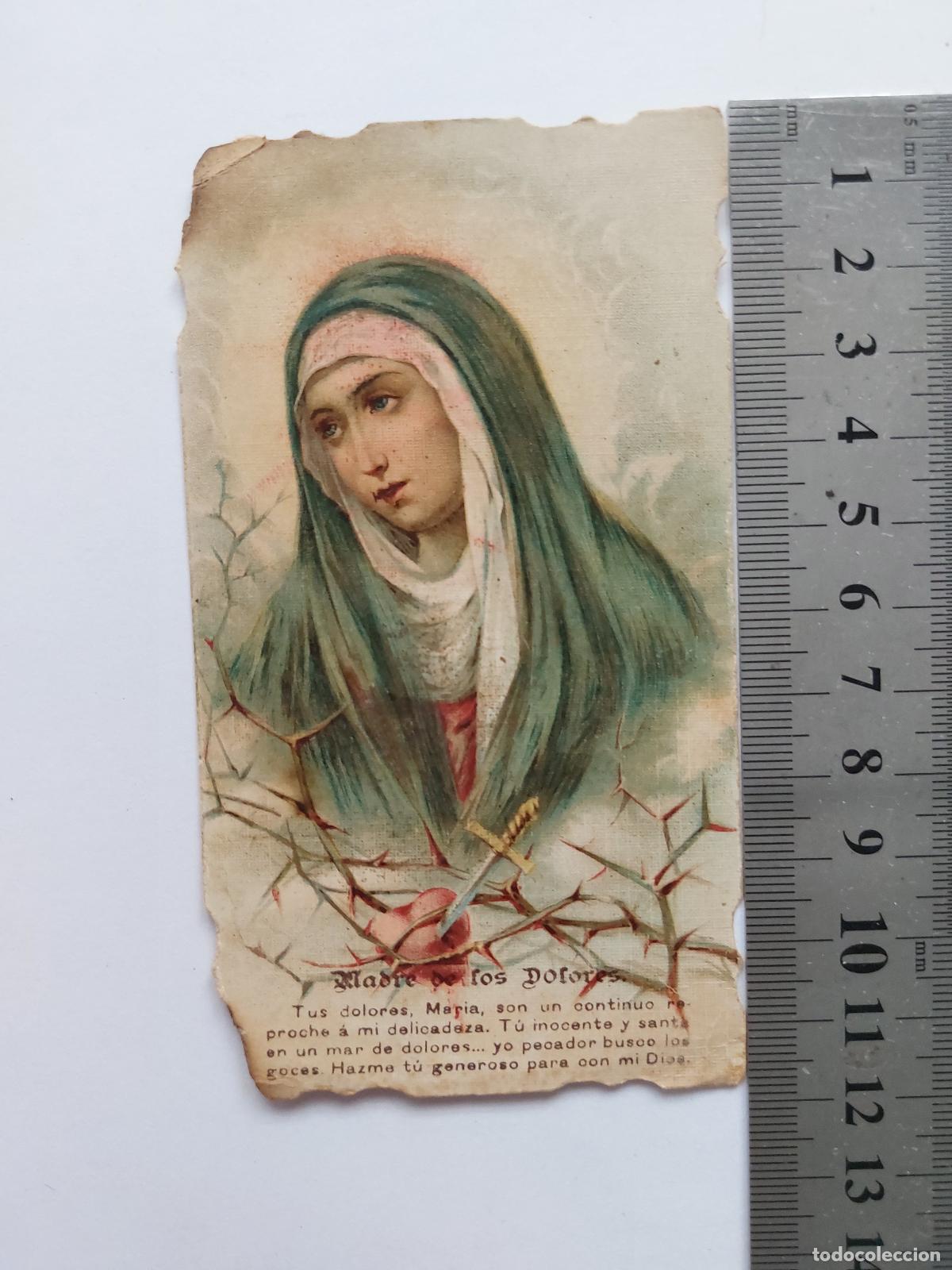 Postais: Estampa Recuerdo Solemne Fiesta Virgen de los Dolores en Benisan&oacute;