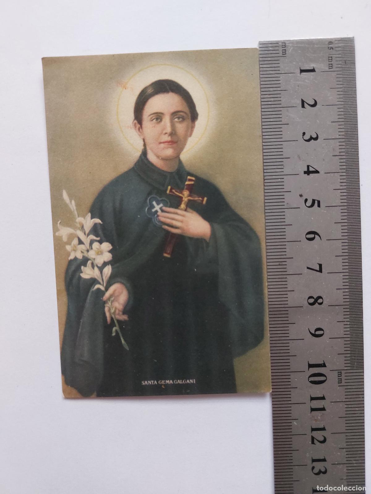 Postales: Estampa de oraci&oacute;n a Santa Gema Galgani