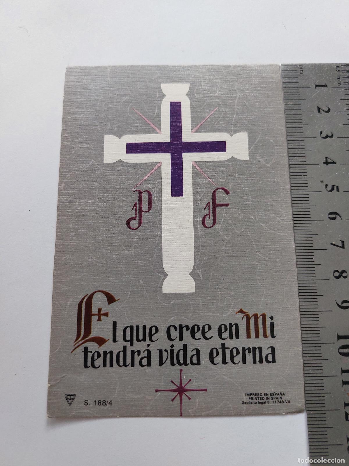 Postales: Estampa con cita religiosa: El que cree en Mi tendr&aacute; vida eterna