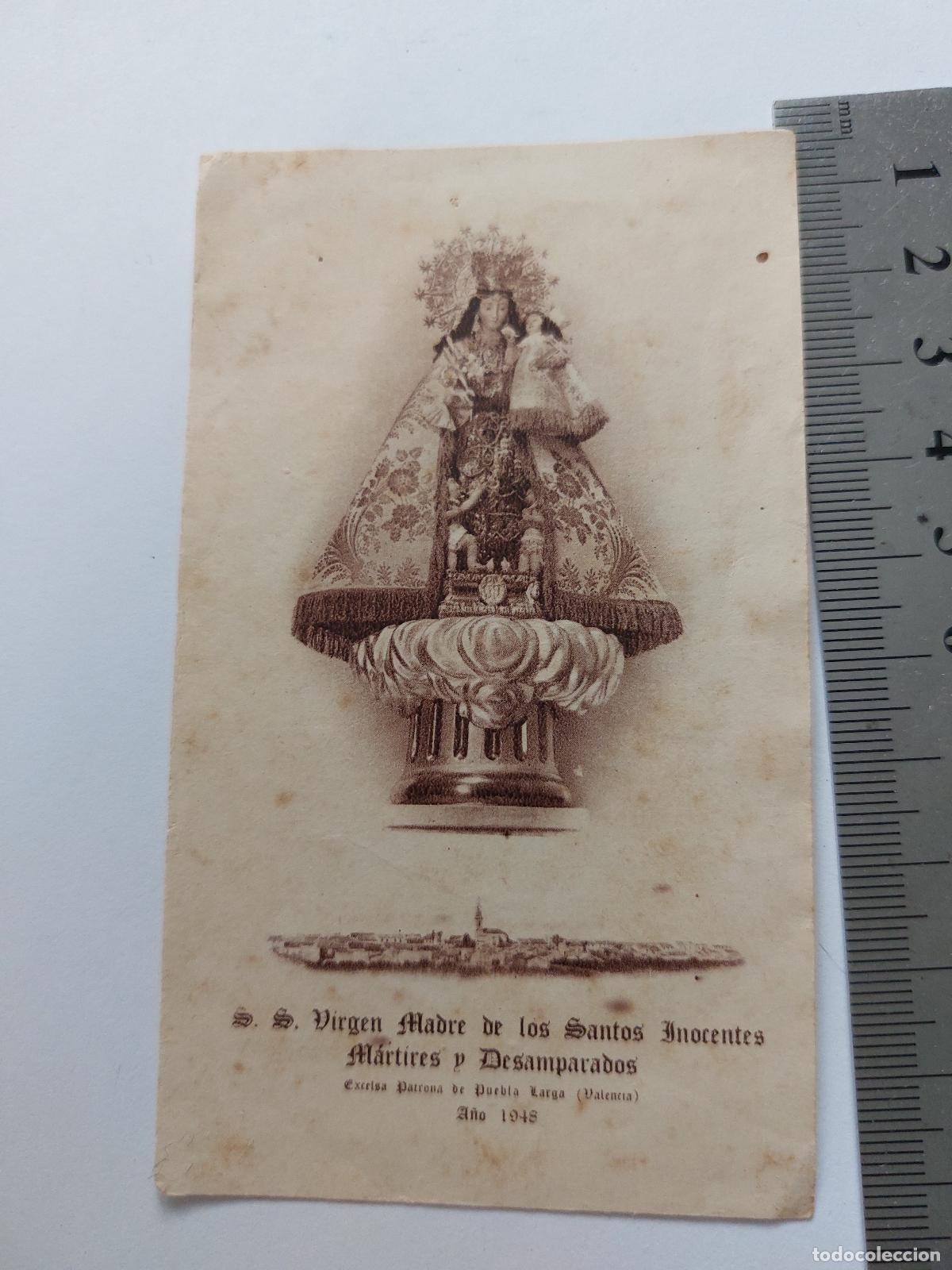 Cartes Postales: Estampa de la Virgen Madre de los Santos Inocentes en Puebla Larga