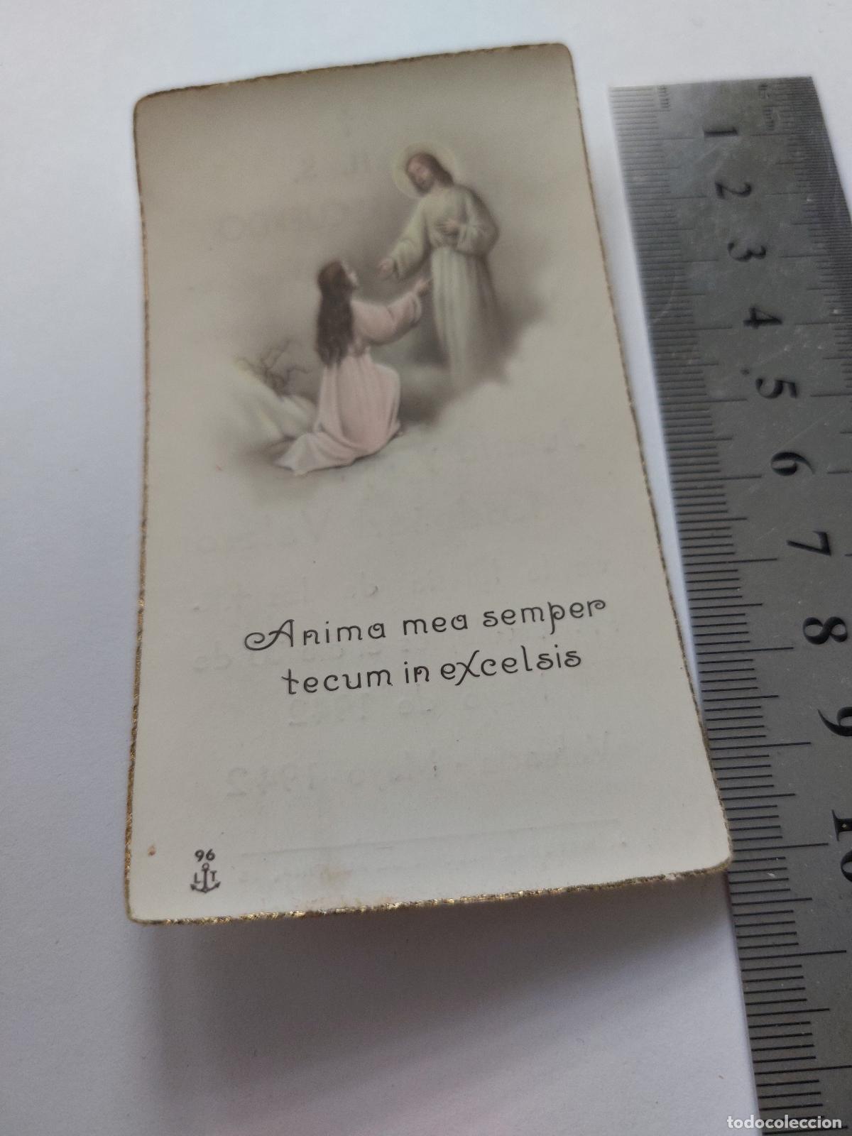 Postales: Estampa religiosa de primera comuni&oacute;n de 1942 en Valencia
