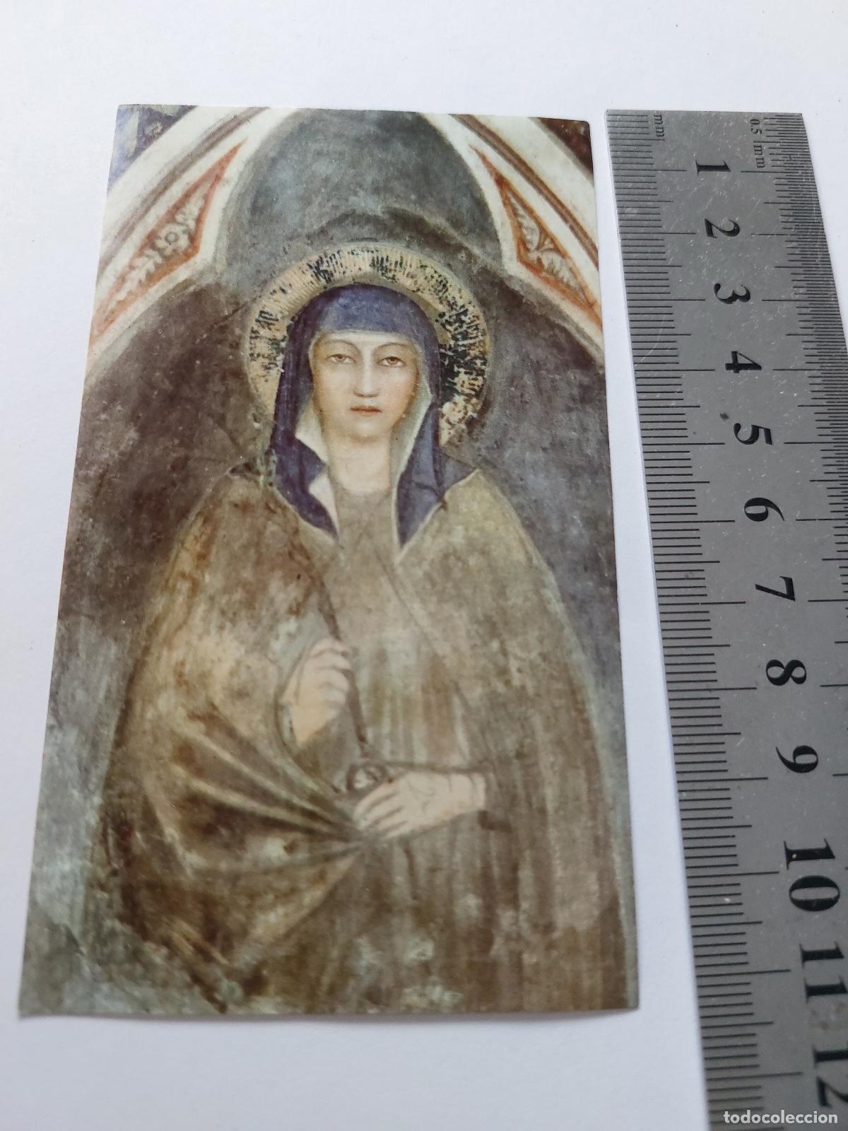 Postales: Estampa de Santa Clara de As&iacute;s, representaci&oacute;n art&iacute;stica religiosa