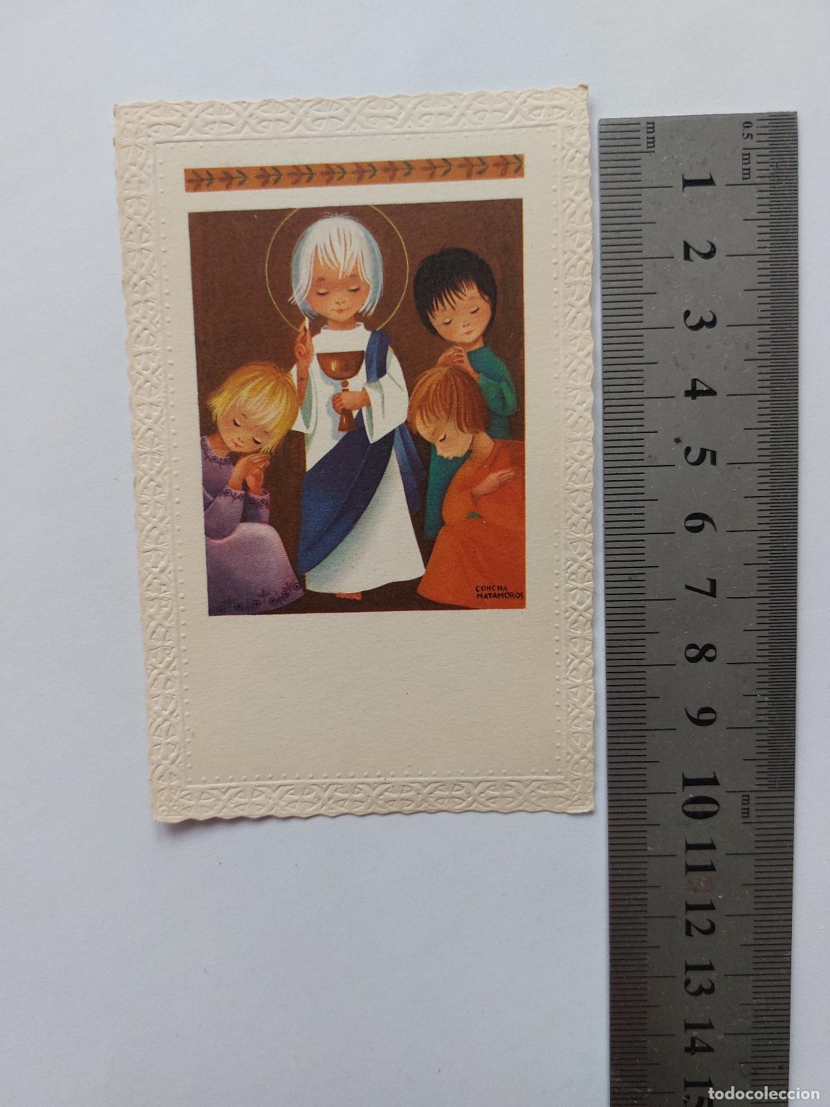 Postais: Estampa religiosa con ilustraci&oacute;n de Concha Matamoros
