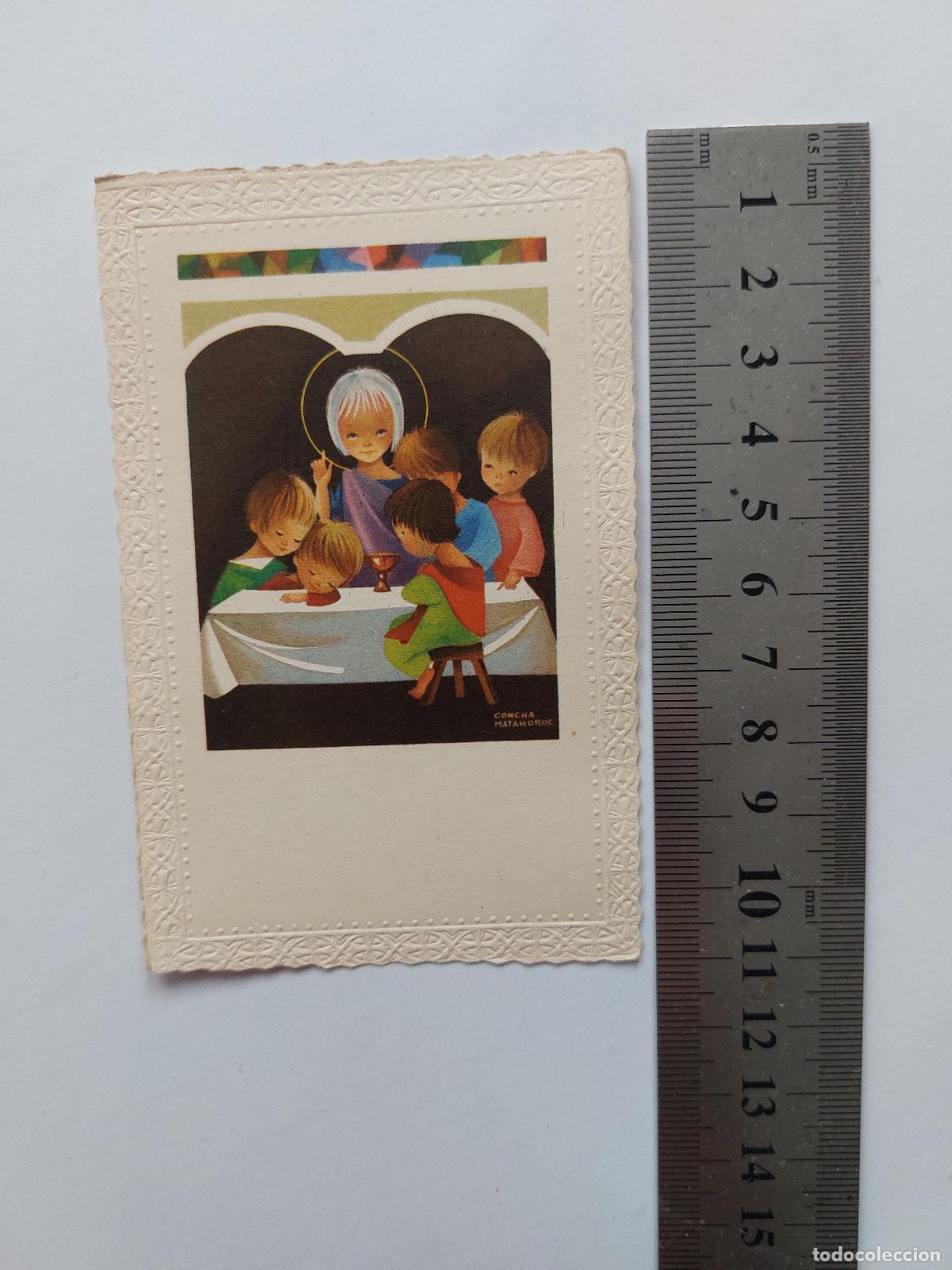 Postais: Estampa religiosa con ilustraci&oacute;n de ni&ntilde;os por Concha Matamoros