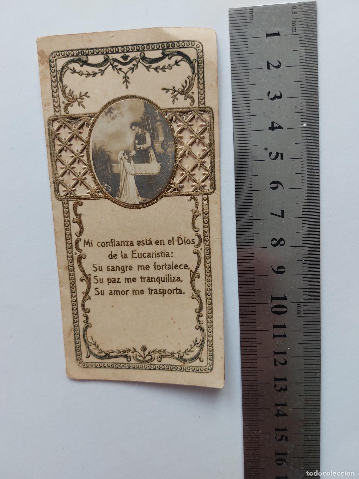 Postales: Estampa religiosa estampa de Primera Comuni&oacute;n con oraci&oacute;n