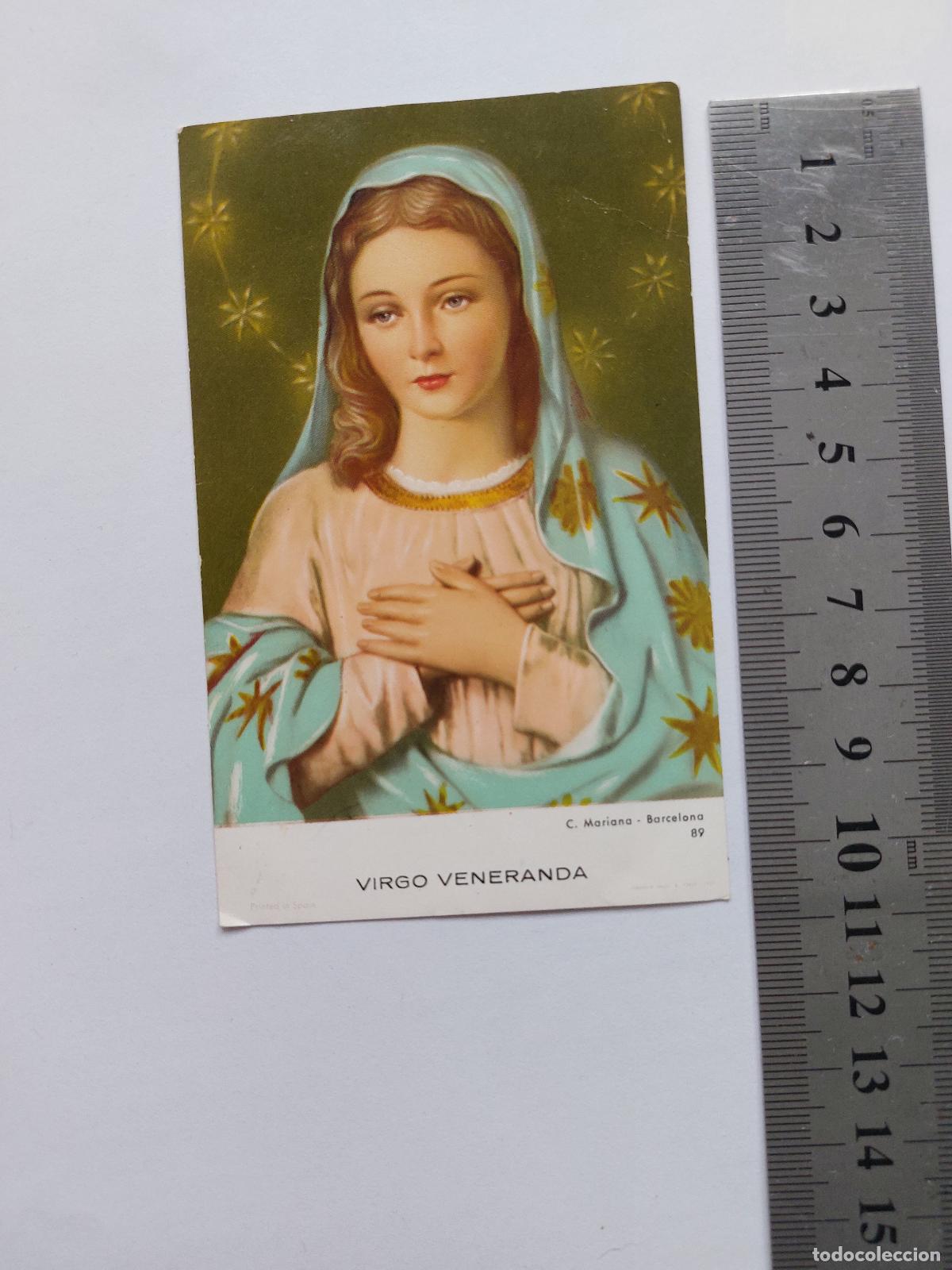 Postales: Estampa de Virgo Veneranda arte religioso espa&ntilde;ol