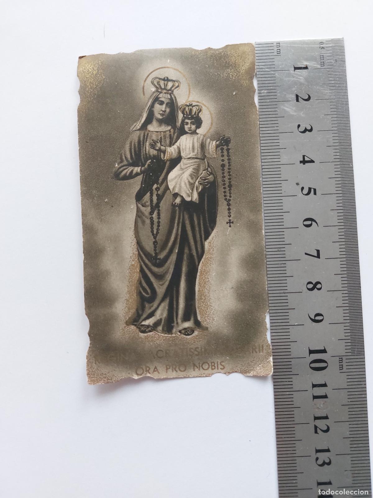 Postales: Estampa de arte religioso con Virgen Mar&iacute;a y Ni&ntilde;o Jes&uacute;s